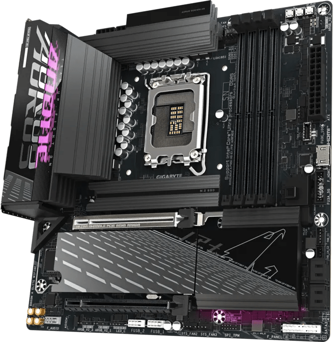 AORUS B860M AORUS ELITE WIFI6E DDR5 LGA 1851 Motherboard Black - AHW Store