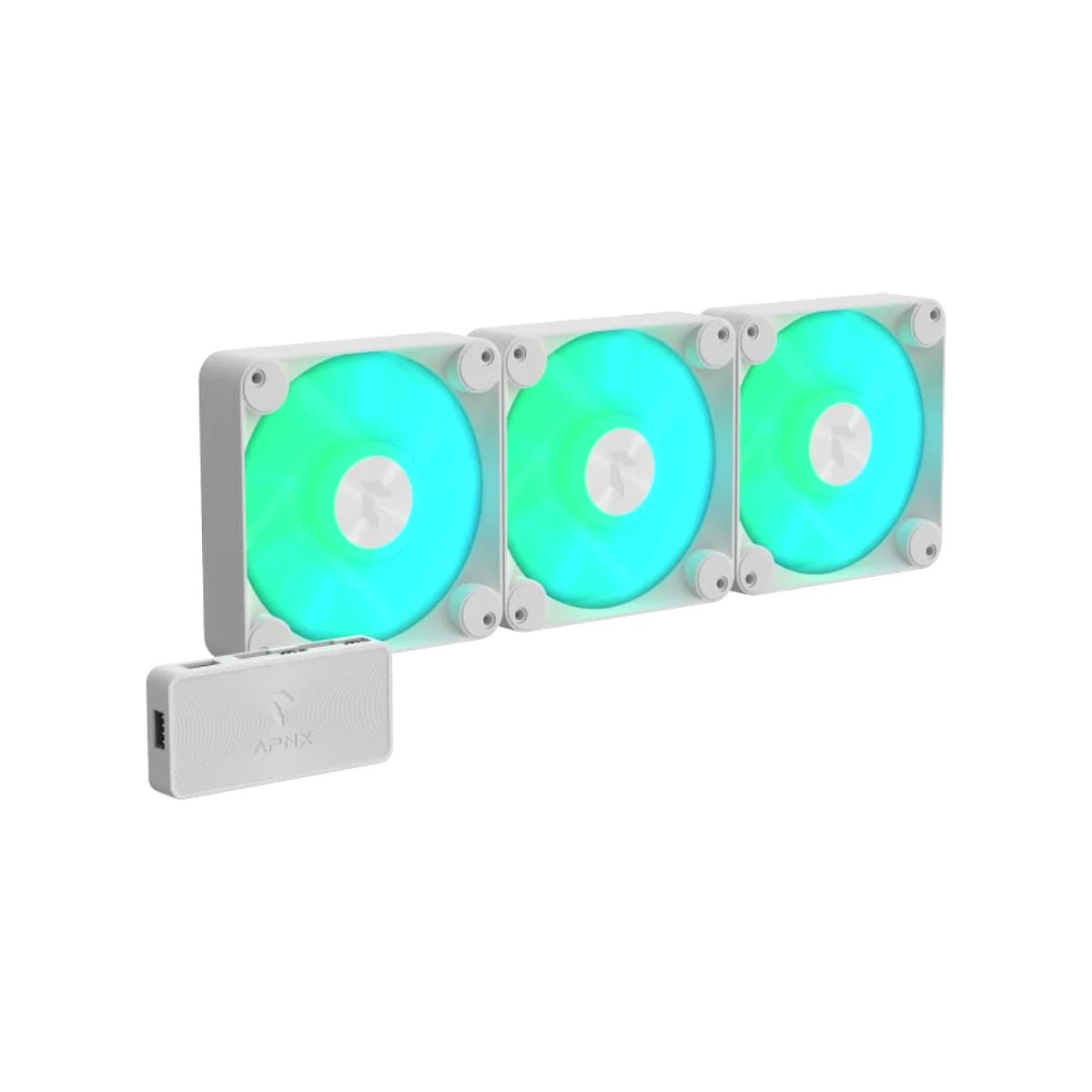 APNX FP1 Reverse 120mm ARGB 3 Fan White + APNX HUB - AHW Store