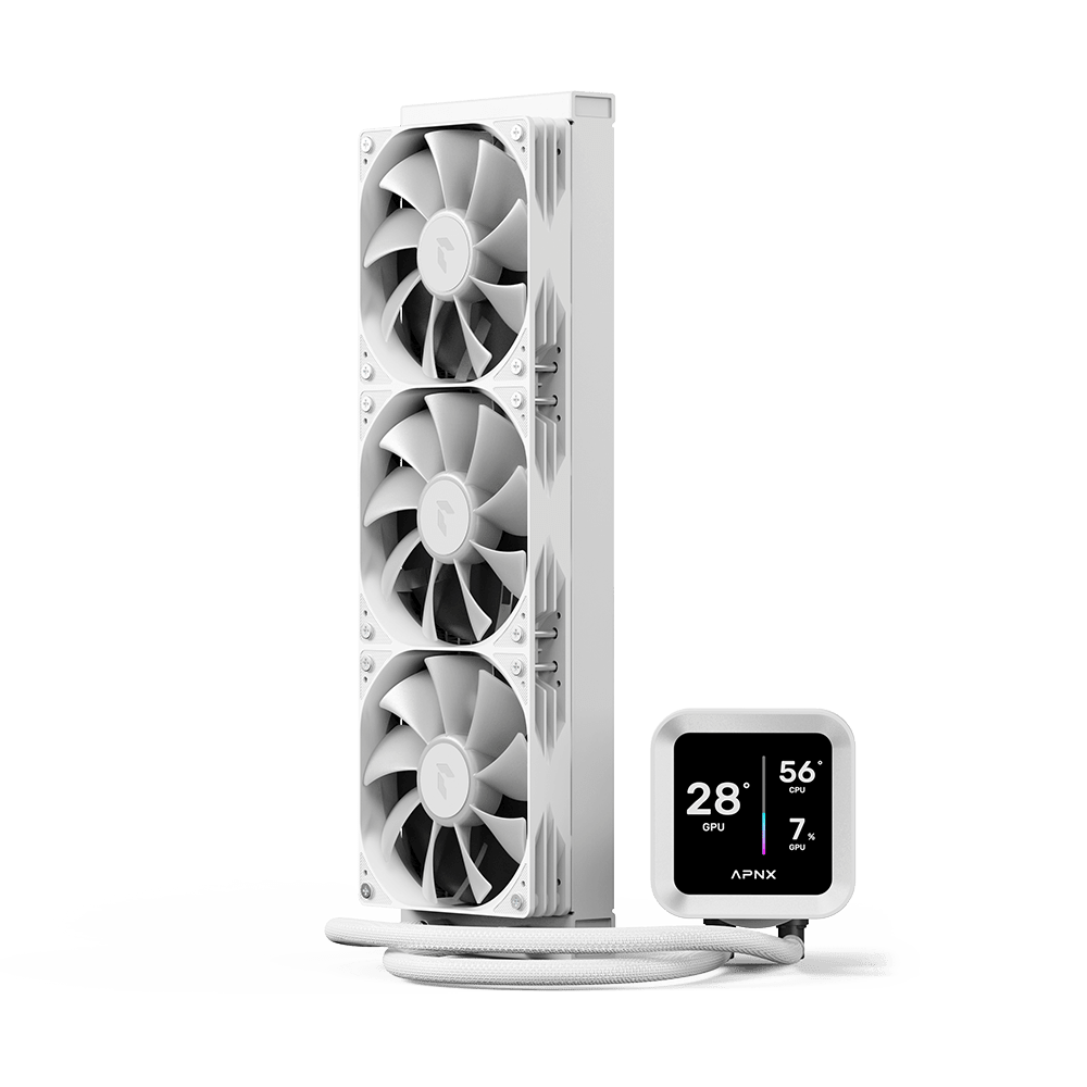 APNX LC1 LCD 360 ARGB AIO Liquid Cooler White - AHW Store