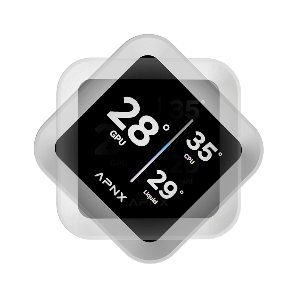 APNX LC1 LCD 360 ARGB AIO Liquid Cooler White - AHW Store