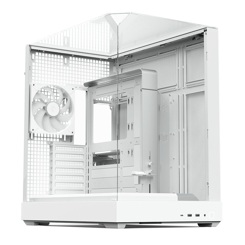APNX V2 ARGB Mid Tower Case 4 Fan ARGB White - AHW Store