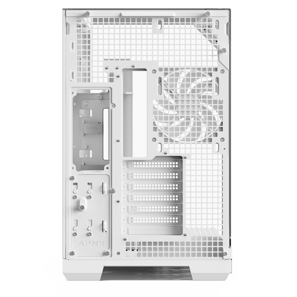 APNX V2 ARGB Mid Tower Case 4 Fan ARGB White - AHW Store