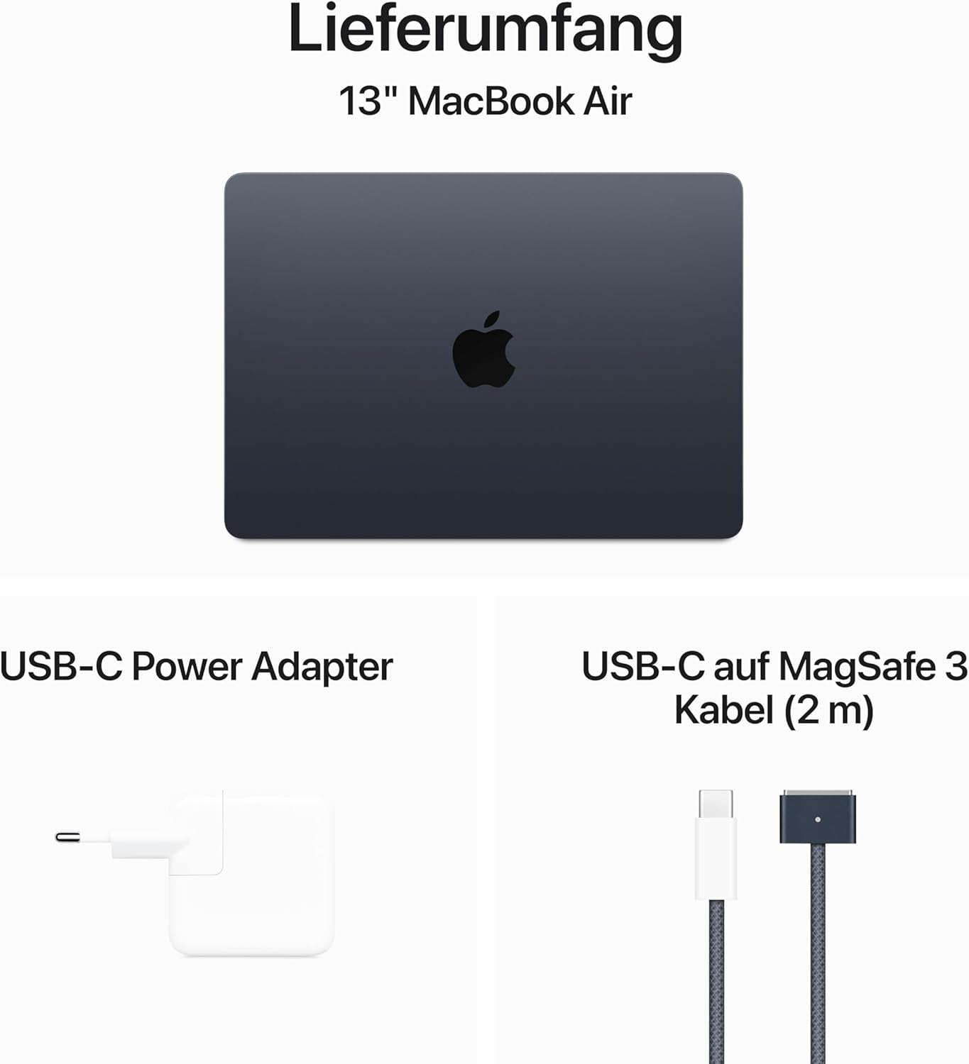 Apple 2024 MacBook Air Laptop M3 Chip 8GB Ram 512GB SSD 13" Retina Display Mitternacht - AHW Store