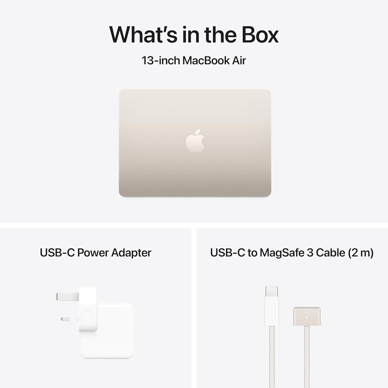 Apple 2025 MacBook Air (13 - inch, Apple M4 chip with 10 - core CPU and 10 - core GPU, 16GB Unified Memory - AHW Store