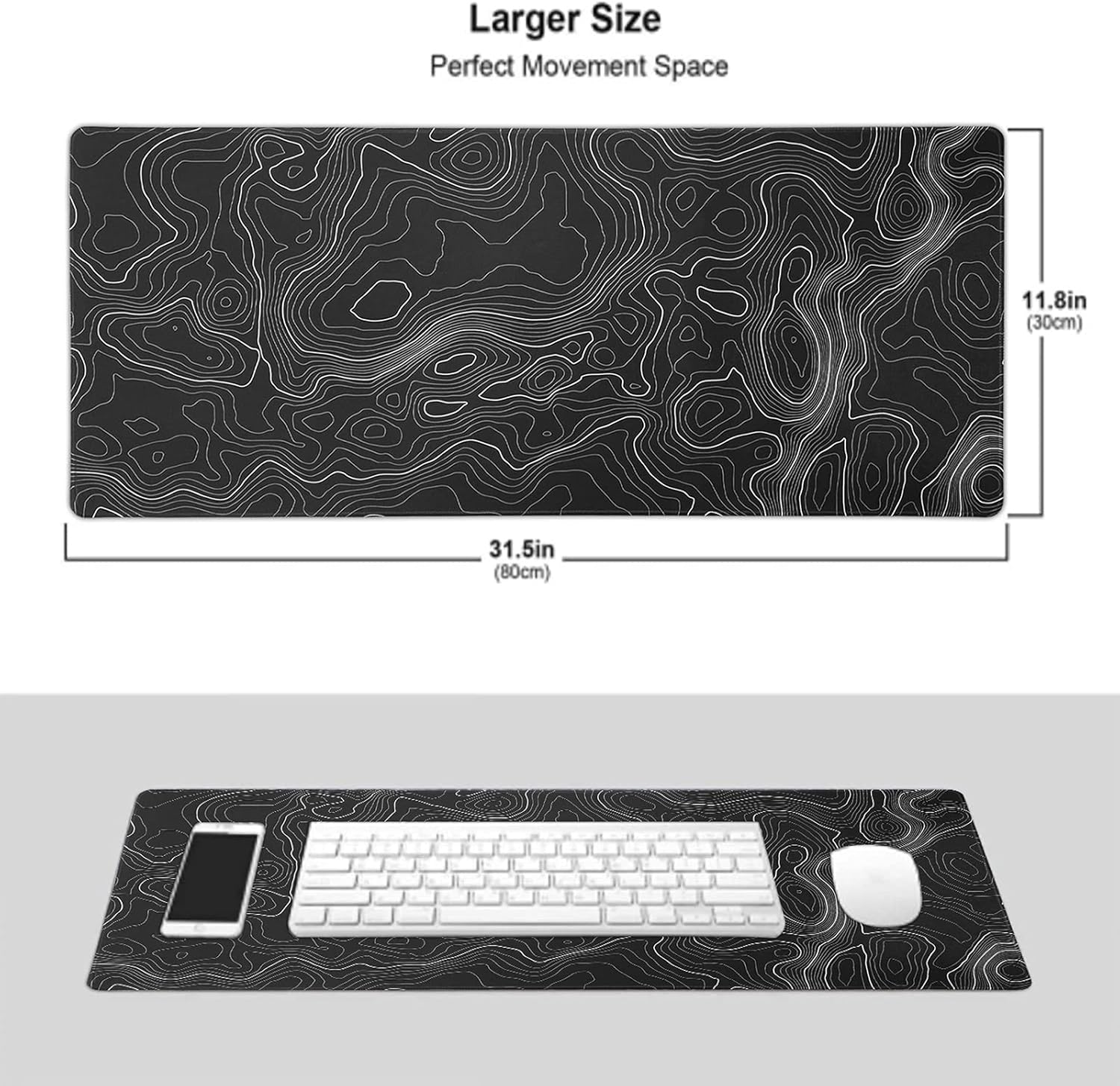 AQQA CHMIJ Large Mouse Pad Matï¼ˆ11.8x31.5 in Extended Gaming Mouse Pad with Non - Slip Rubber Base,Ba - AHW Store