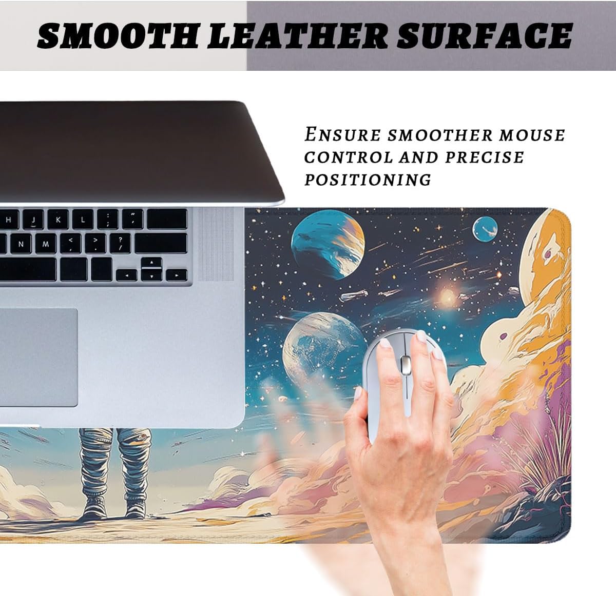 Astronaut Space Fantasy Large Gaming Mouse Pad 80x30cm Stitched Edge - AHW Store