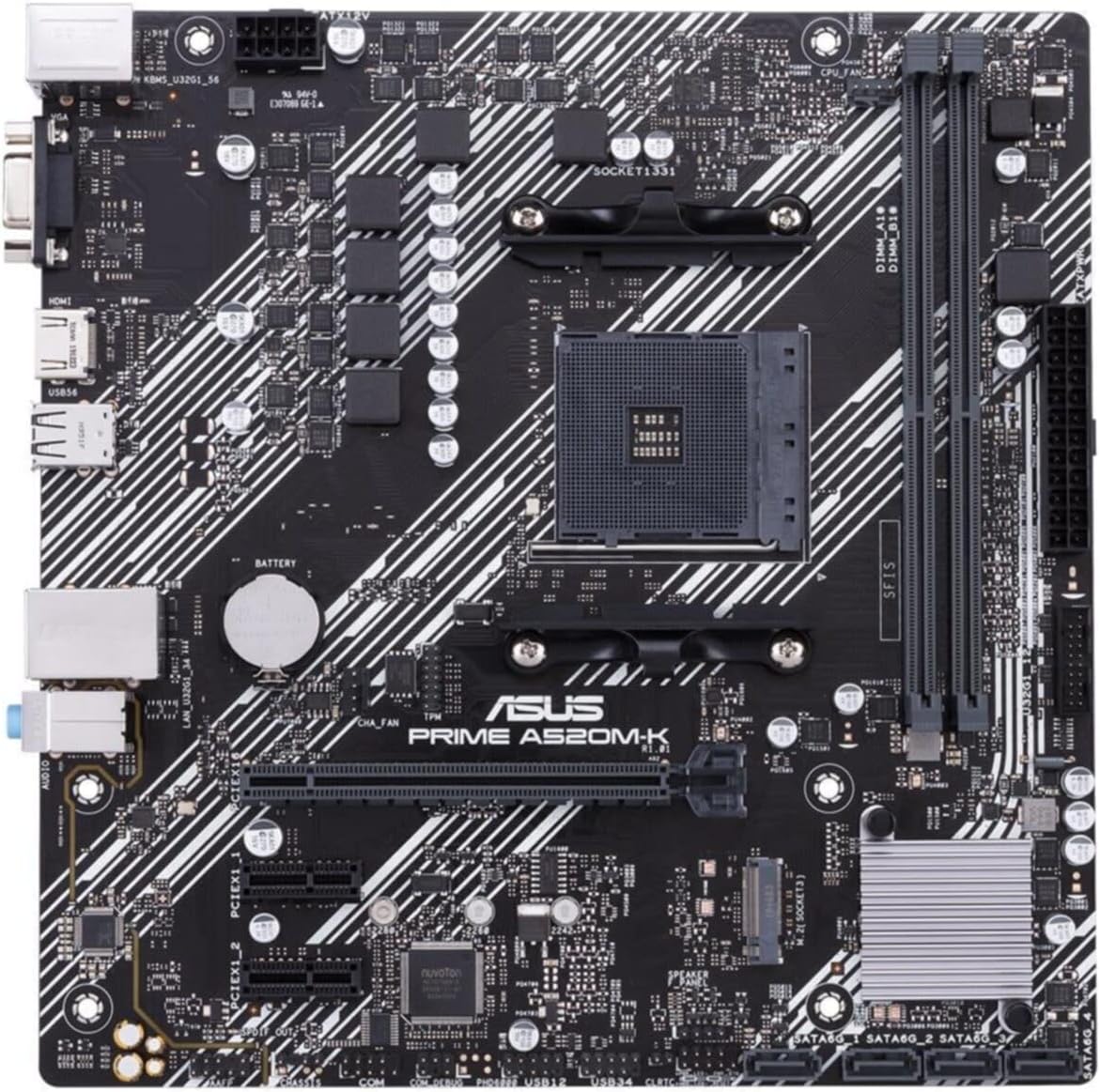 Asus A520M - K Prime DDR4 AM4 M - ATX Motherboard Black - AHW Store