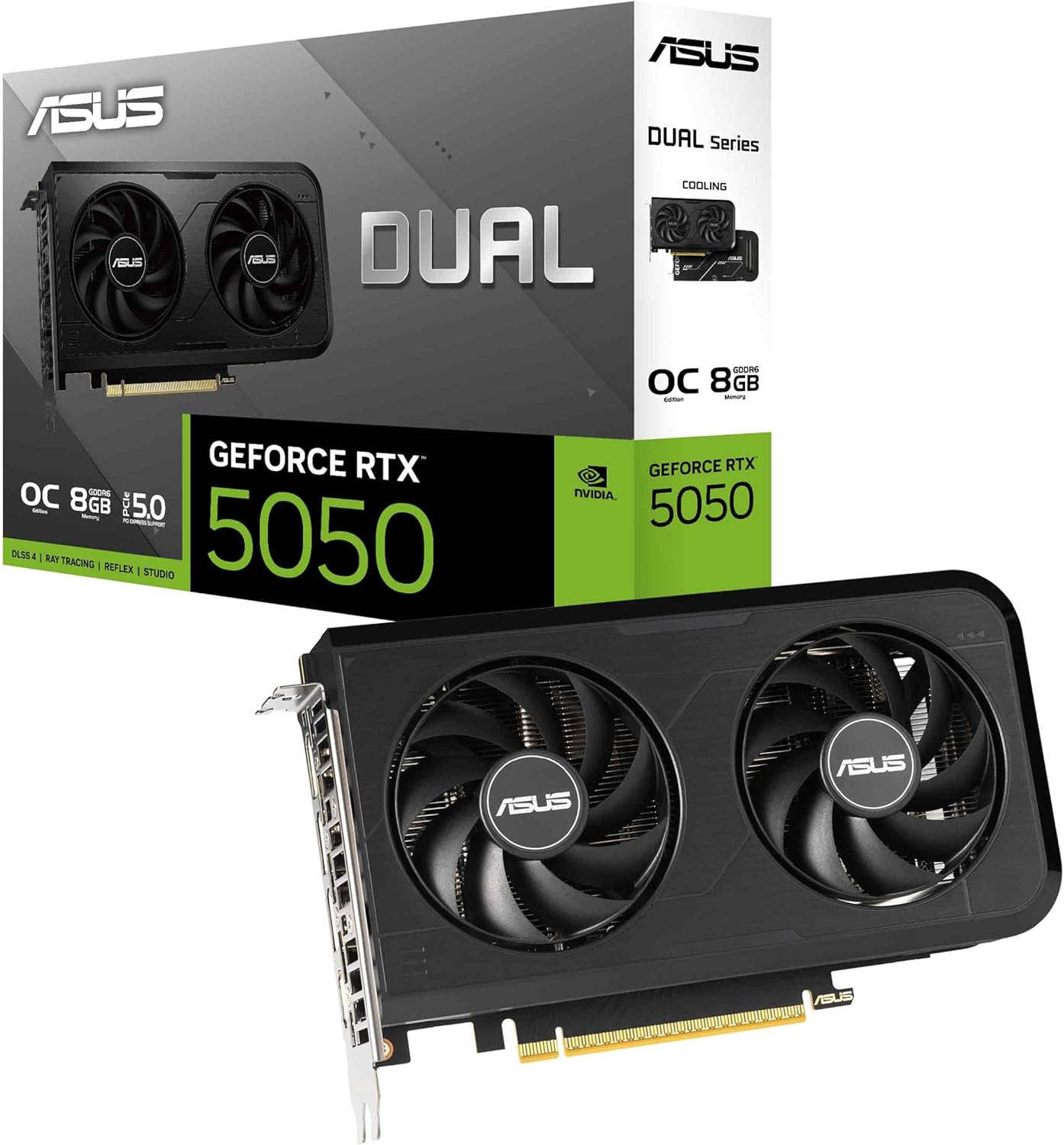 ASUS Dual GeForce RTX 5050 8GB GDDR6 OC Edition Gaming Graphics Card (Nvidia GeForce RTX5060 DLSS 4, - AHW Store