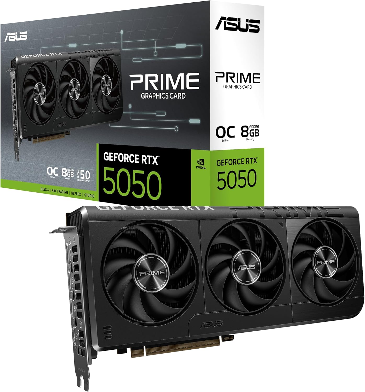 ASUS Prime GeForce RTX 5050 8GB GDDR6 OC Graphics Card Black - AHW Store