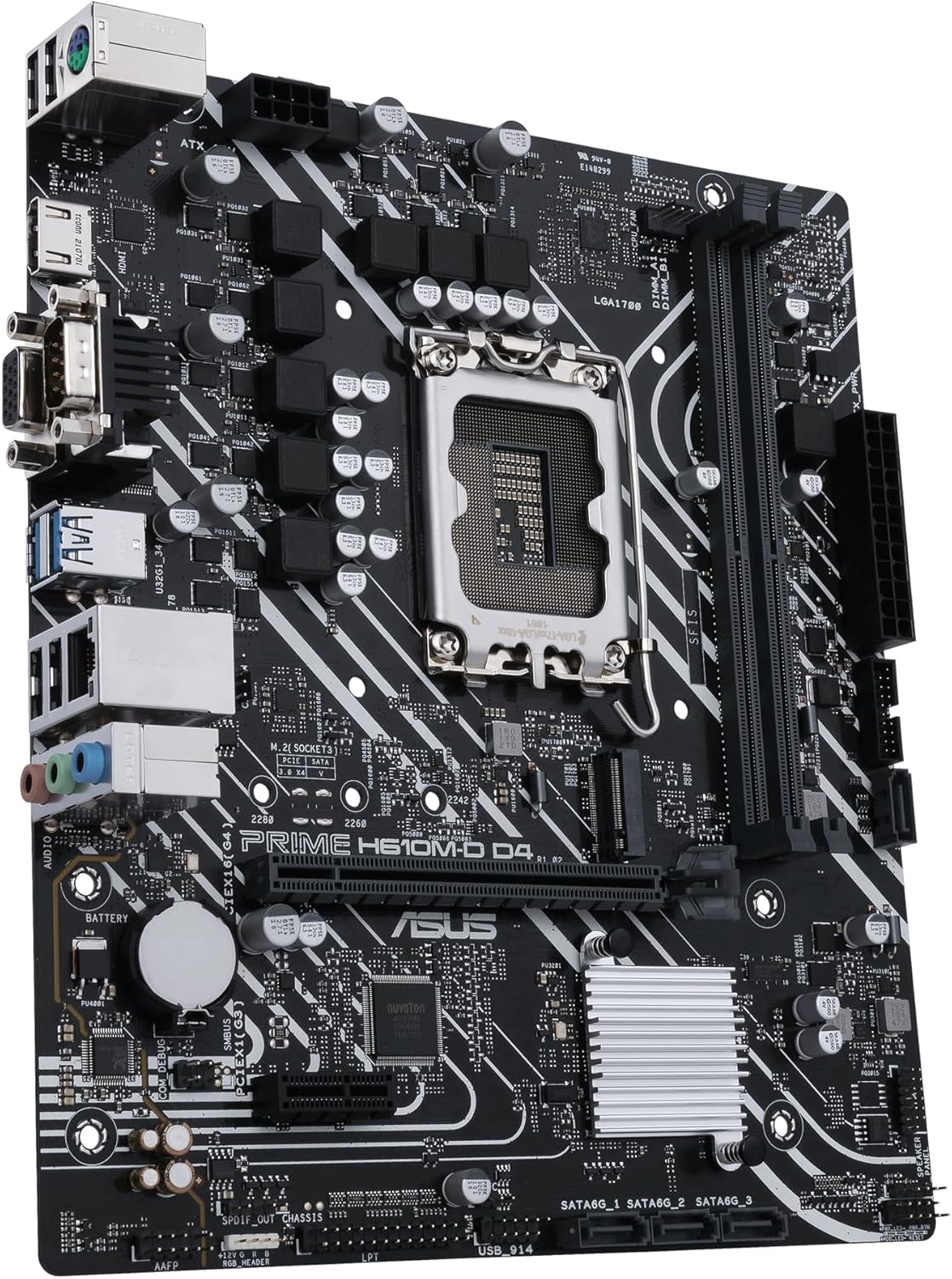 ASUS PRIME H610M - D D4 Motherboard mATX, Intel H610, LGA1700, DDR4, PCI 4.0, Realtek 1Gb Ethernet, Re - AHW Store
