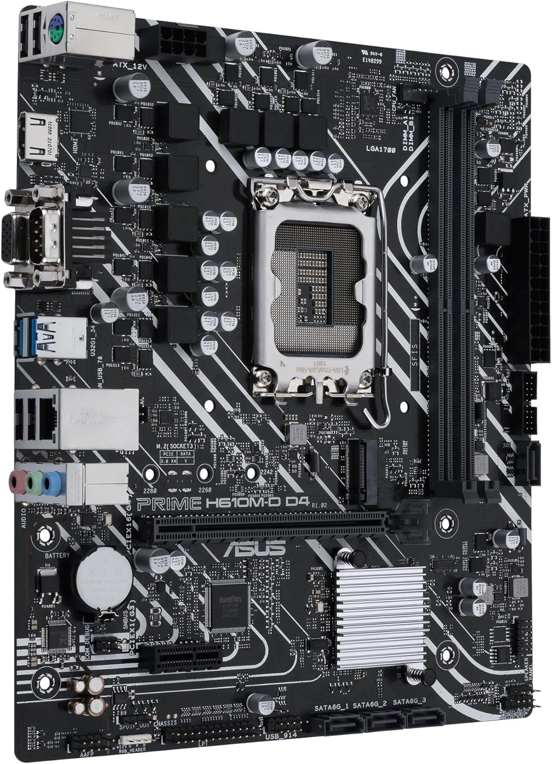 ASUS PRIME H610M - D D4 Motherboard mATX, Intel H610, LGA1700, DDR4, PCI 4.0, Realtek 1Gb Ethernet, Re - AHW Store