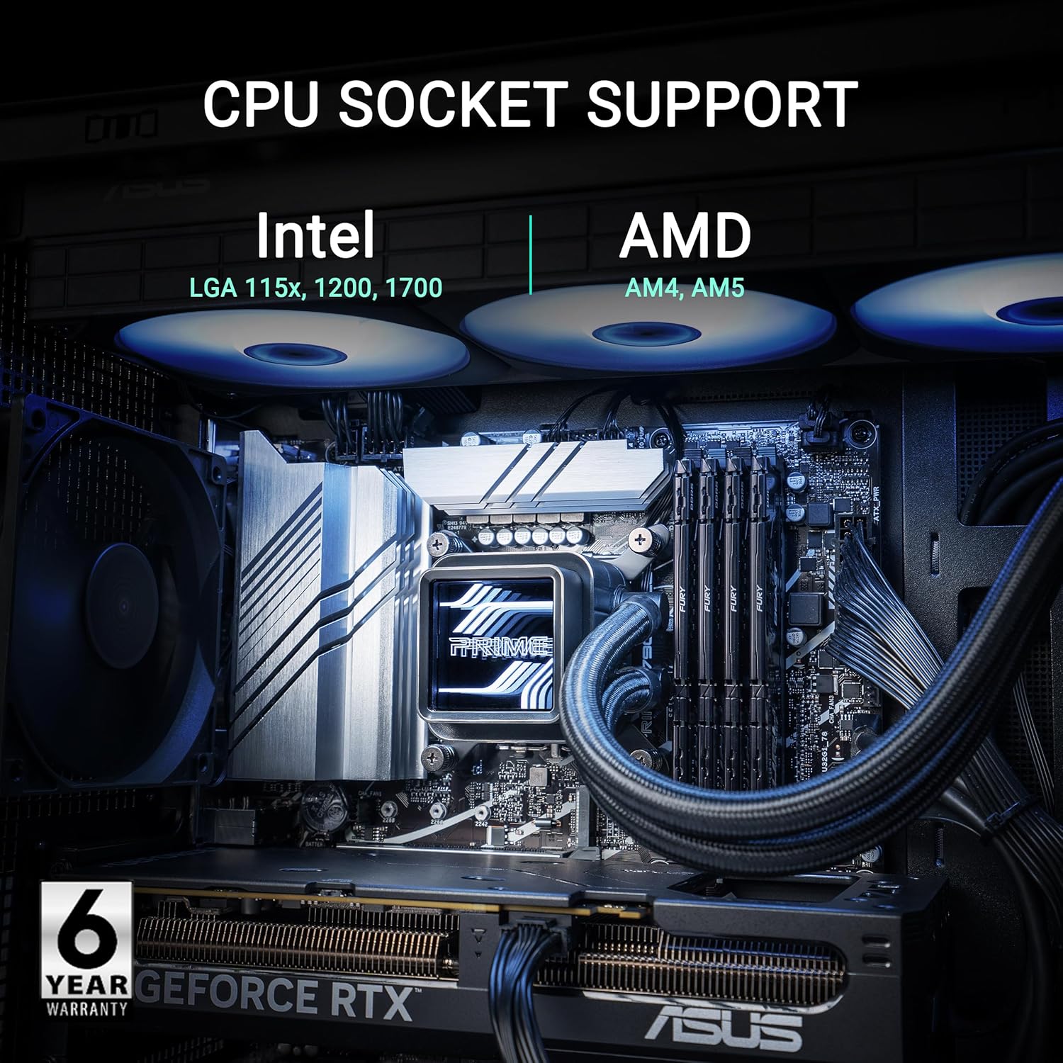 ASUS Prime LC 360 ARGB All - in - One Liquid CPU Cooler, 360mm Radiator, Addressable RGB Lighting, Intel - AHW Store