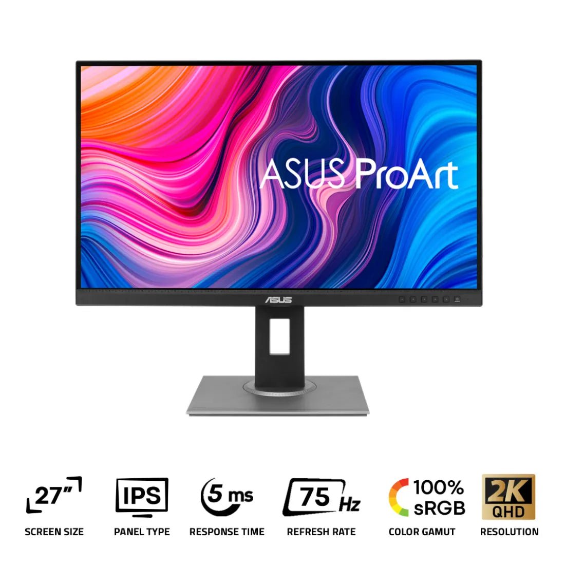 ASUS ProArt PA278QV Professional Monitor 27 Inch IPS 2K 75Hz 5Ms Black - AHW Store