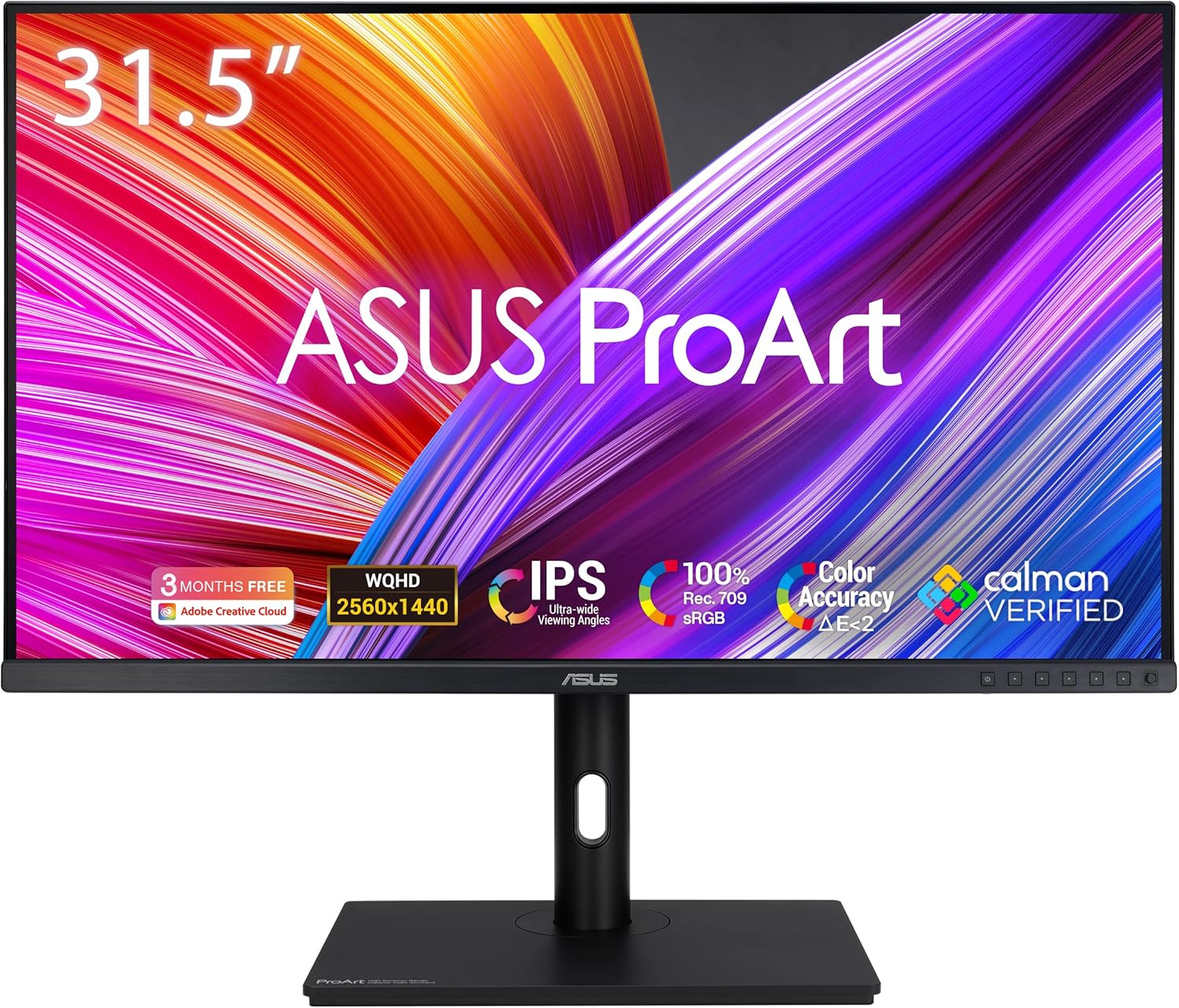 ASUS ProArt PA328QV Professional Monitor 32 Inch IPS 2K 75Hz 5ms Black - AHW Store