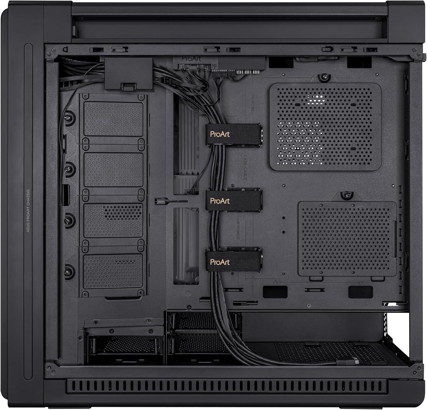 ASUS ProArt PA602 E - ATX computer case, 420 mm radiator support, one 140 mm and two 200mm pre - install - AHW Store