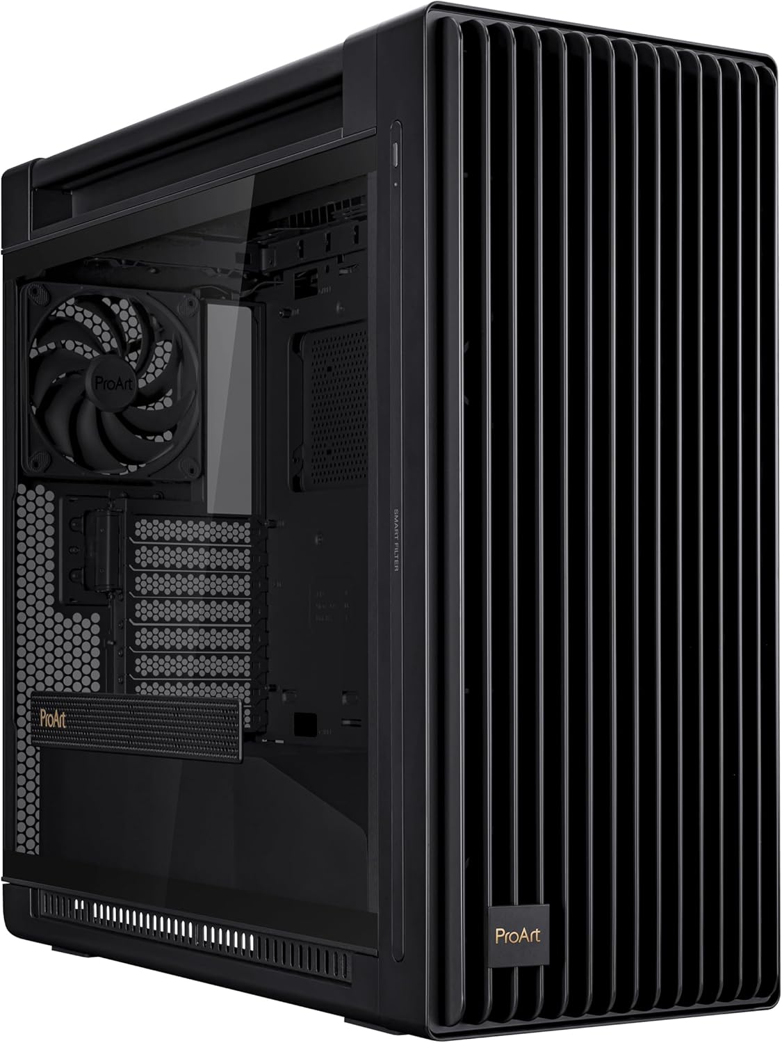 ASUS ProArt PA602 E - ATX computer case, 420 mm radiator support, one 140 mm and two 200mm pre - install - AHW Store