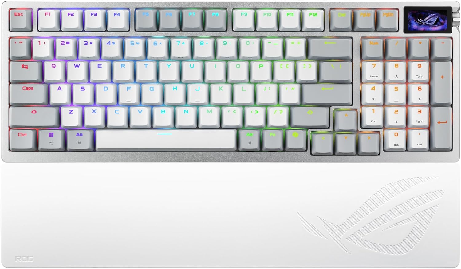 ASUS ROG Azoth 96 HE Analog Gaming Keyboard: ROG HFX V2 magnetic switches, ROG Hall Sensor, OLED dis - AHW Store