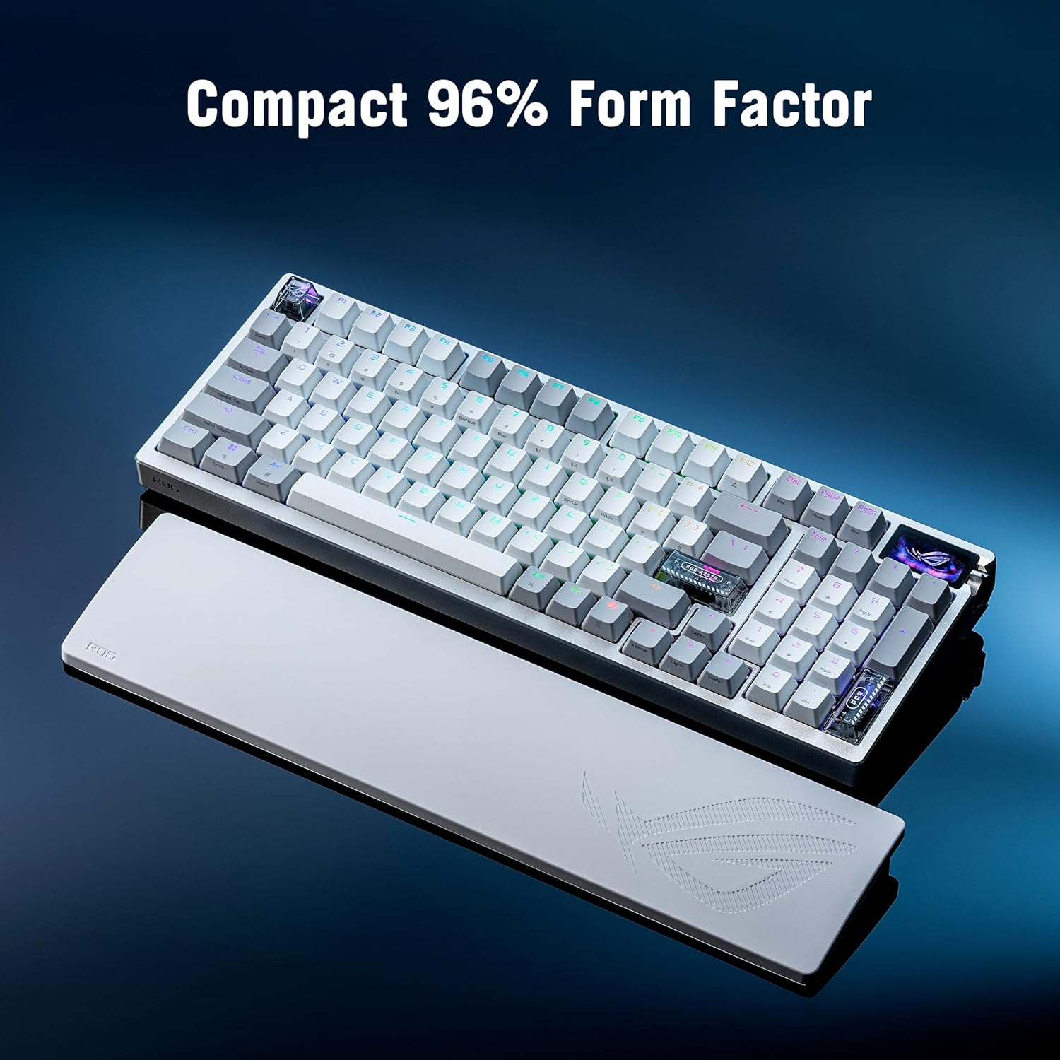 ASUS ROG Azoth 96 HE Analog Gaming Keyboard: ROG HFX V2 magnetic switches, ROG Hall Sensor, OLED dis - AHW Store