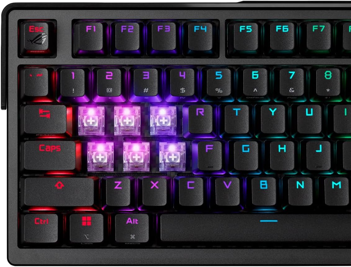 ASUS ROG Azoth Extreme 75% Gaming Keyboard (QWERTZ Layout, Mechanical ROG NX Switches, OLED Touch Sc - AHW Store