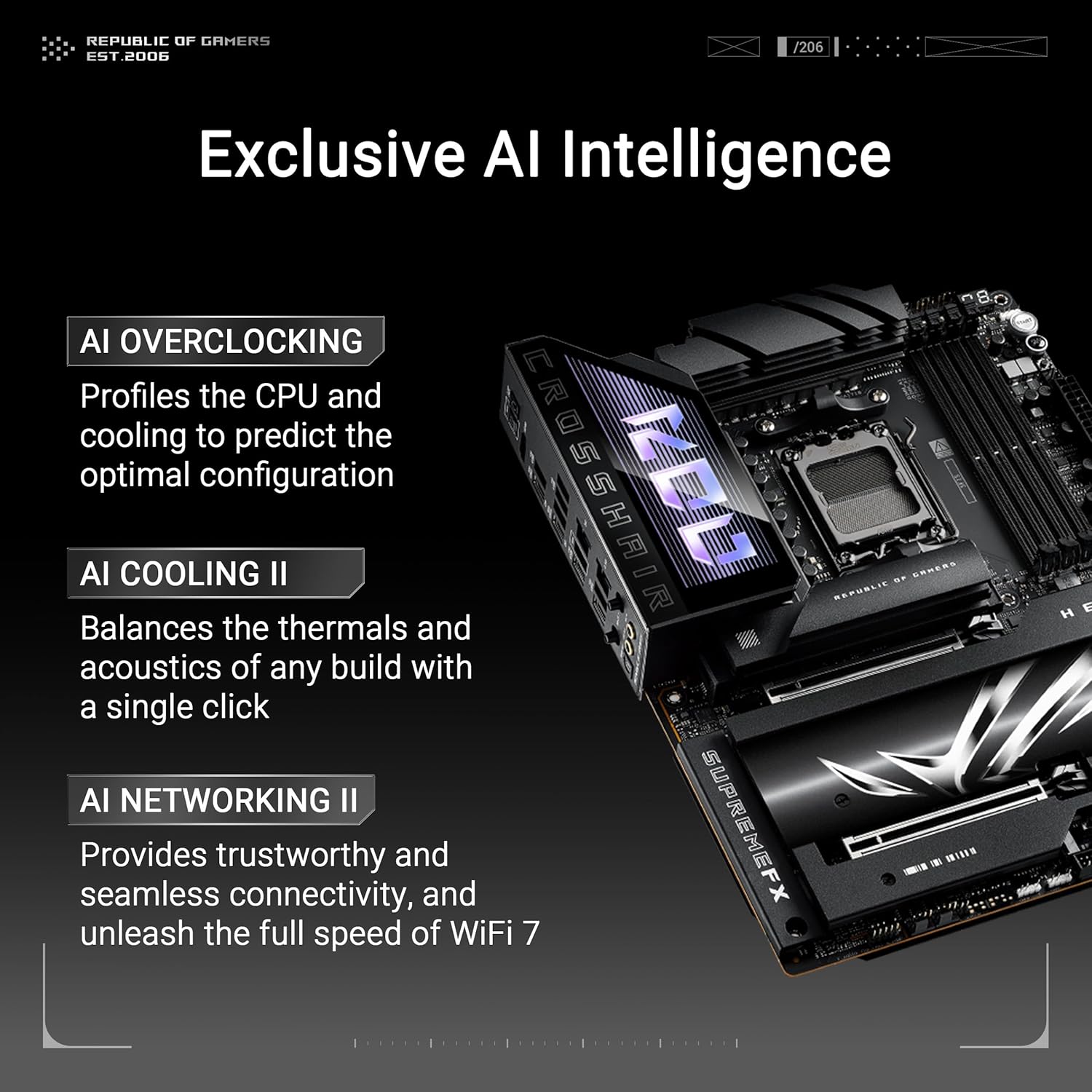 ASUS ROG Crosshair X870E Hero AMD ATX Motherboard, 18+2+2 Power Stages, DDR5, PCIe 5.0 Next - Gen GPU - AHW Store