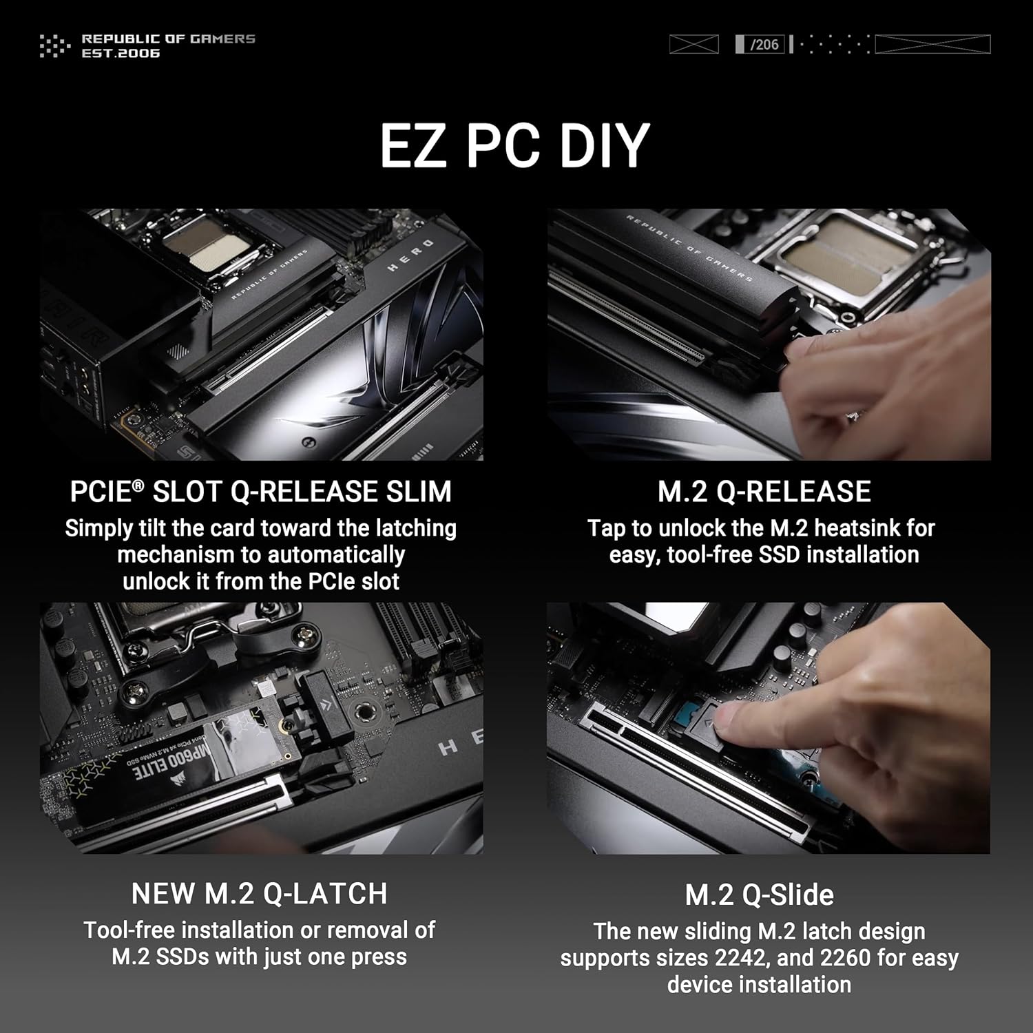 ASUS ROG Crosshair X870E Hero AMD ATX Motherboard, 18+2+2 Power Stages, DDR5, PCIe 5.0 Next - Gen GPU - AHW Store