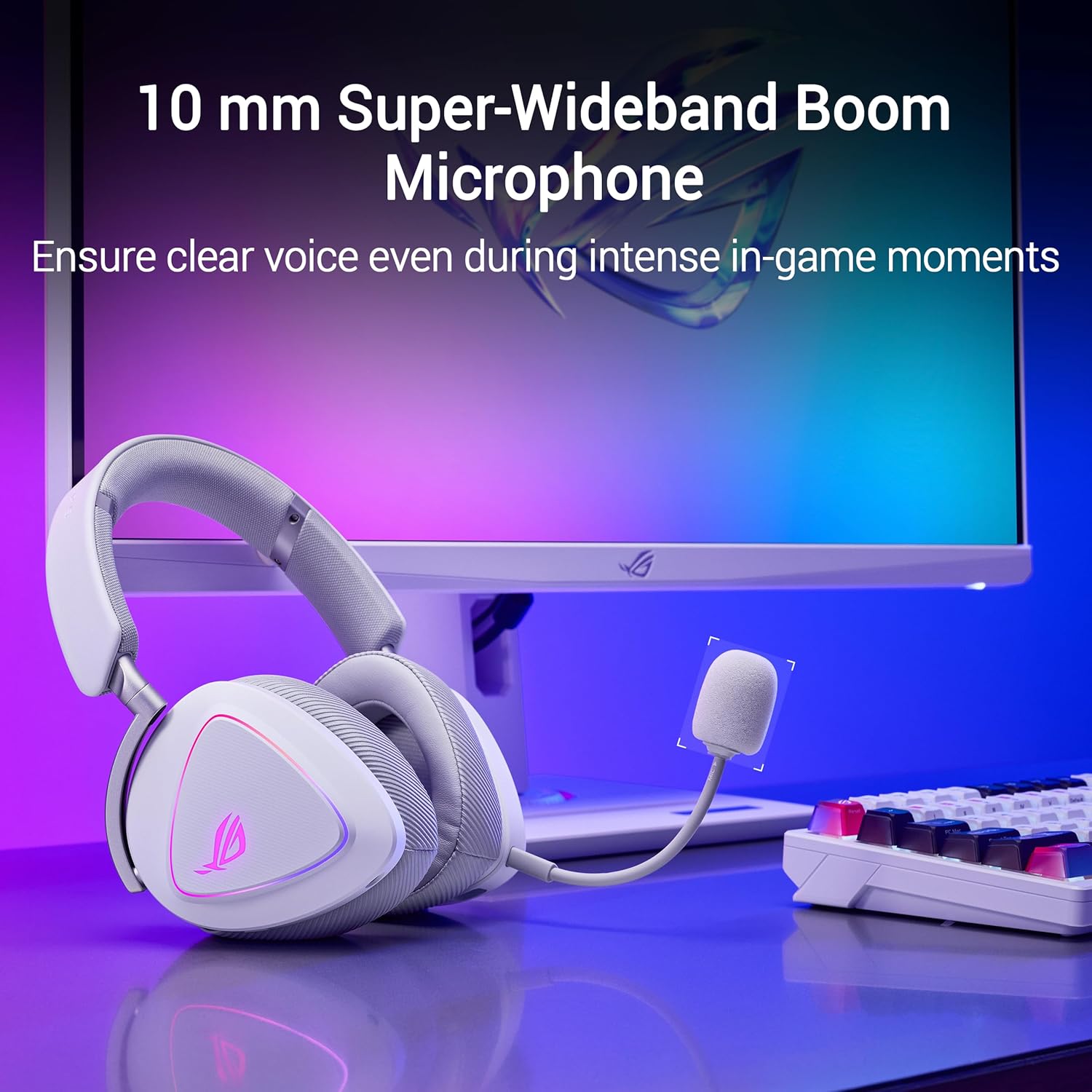 ASUS ROG Delta II Tri - mode Wireless Gaming Headset: ROG SpeedNova, 50MM Titanium - plated Diaphragm Dr - AHW Store