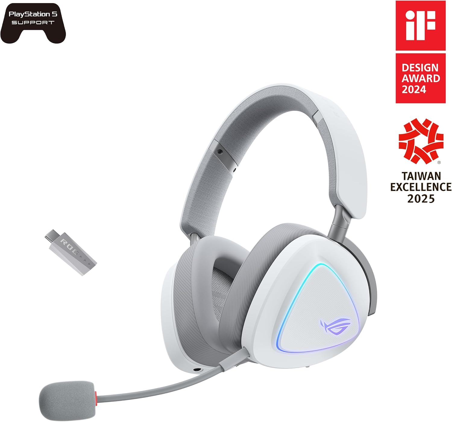ASUS ROG Delta II Tri - mode Wireless Gaming Headset: ROG SpeedNova, 50MM Titanium - plated Diaphragm Dr - AHW Store