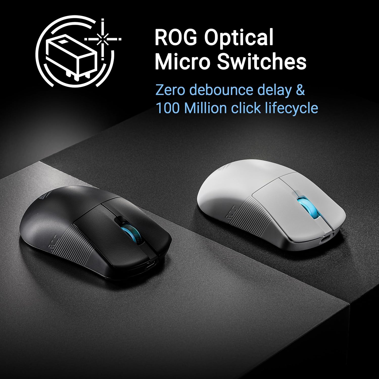 ASUS ROG Harpe Ace Mini Wireless Gaming Mouse 42000 DPI 49g Ultra Lightweight AimPoint Pro Optical Sensor Optical Micro Switches ROG Polling Rate Booster Esports - White - AHW Store