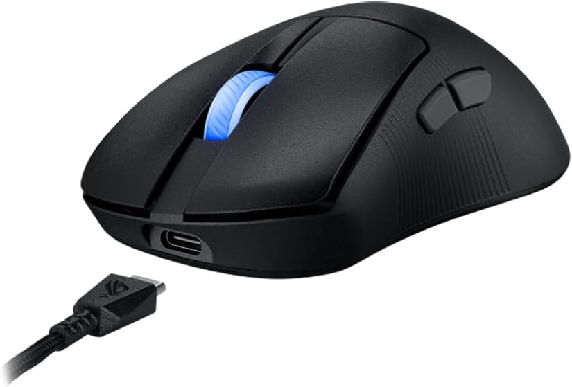 ASUS ROG Keris II Ace Wireless Gaming Mouse 42000 DPI 54g Ultra Lightweight AimPoint Pro Optical Sensor Optical Micro Switches SpeedNova ROG Polling Rate Booster Esports - Black - AHW Store