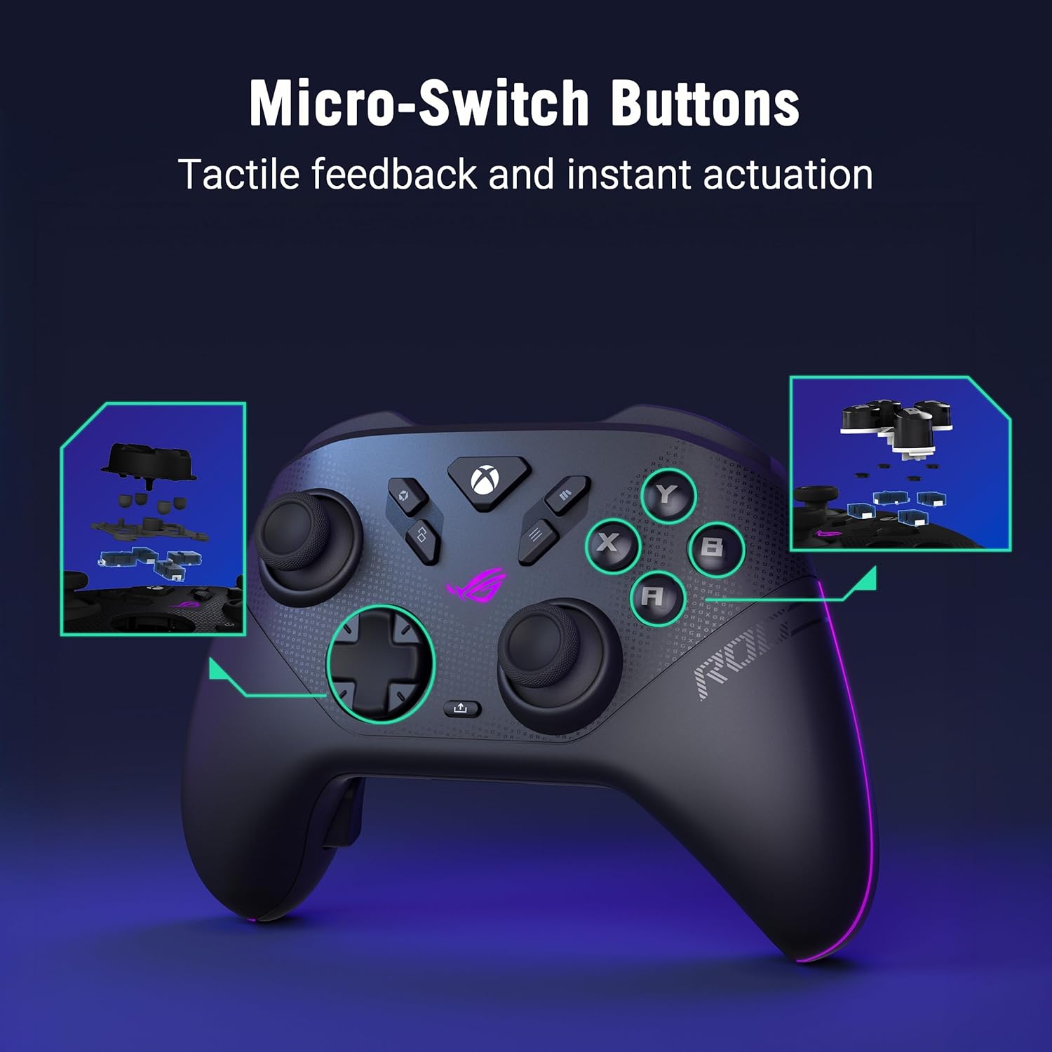 ASUS ROG Raikiri II Xbox Wireless Gaming Controller – 2.4GHz/BT/3.5mm, TMR Joysticks, Anti - Slip Grip - AHW Store