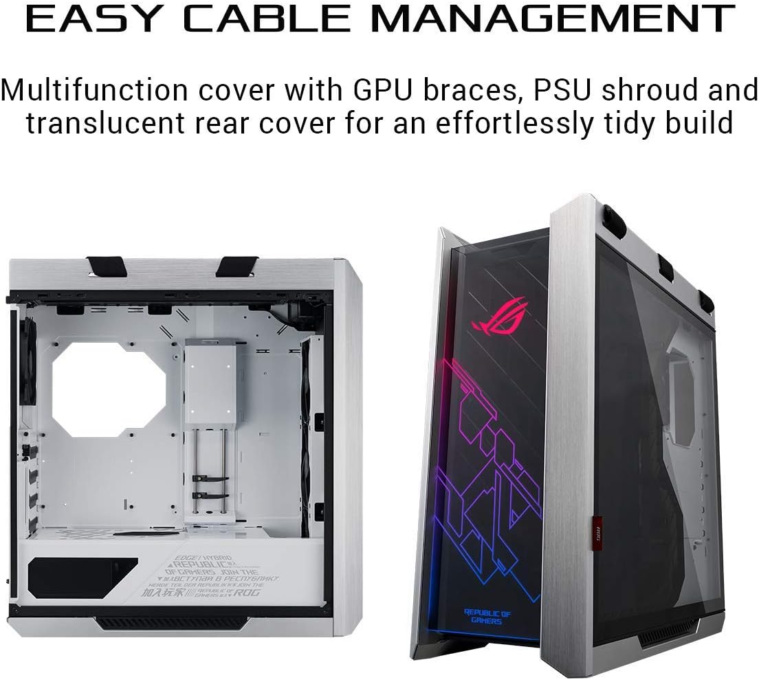 Asus ROG Strix Helios White Edition ATX Mid Tower Gaming Case, with three panels of smoked tempered - AHW Store