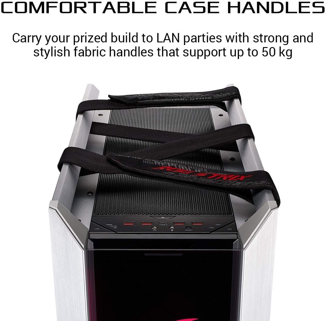Asus ROG Strix Helios White Edition ATX Mid Tower Gaming Case, with three panels of smoked tempered - AHW Store