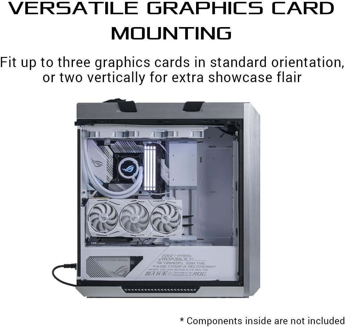 Asus ROG Strix Helios White Edition ATX Mid Tower Gaming Case, with three panels of smoked tempered - AHW Store