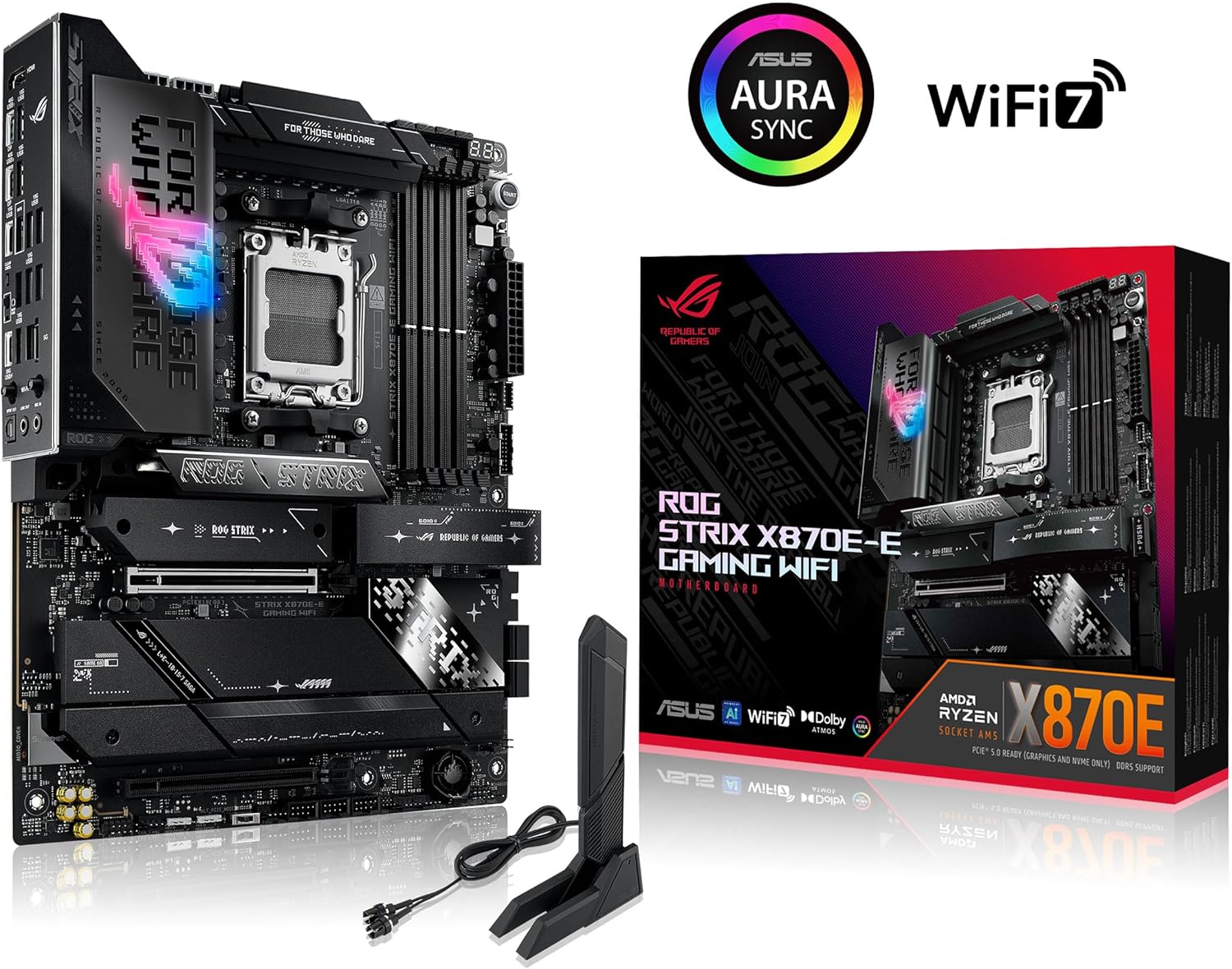ASUS ROG Strix X870E - E Gaming WiFi AMD Motherboard, 18+2+2 Power Stages, DDR5 Slot, Five M.2 Slots, - AHW Store