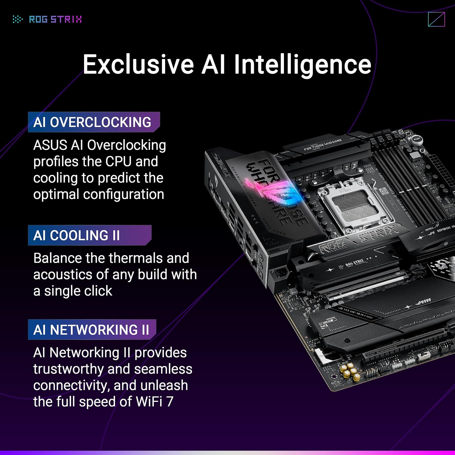ASUS ROG Strix X870E - E Gaming WiFi AMD Motherboard, 18+2+2 Power Stages, DDR5 Slot, Five M.2 Slots, - AHW Store