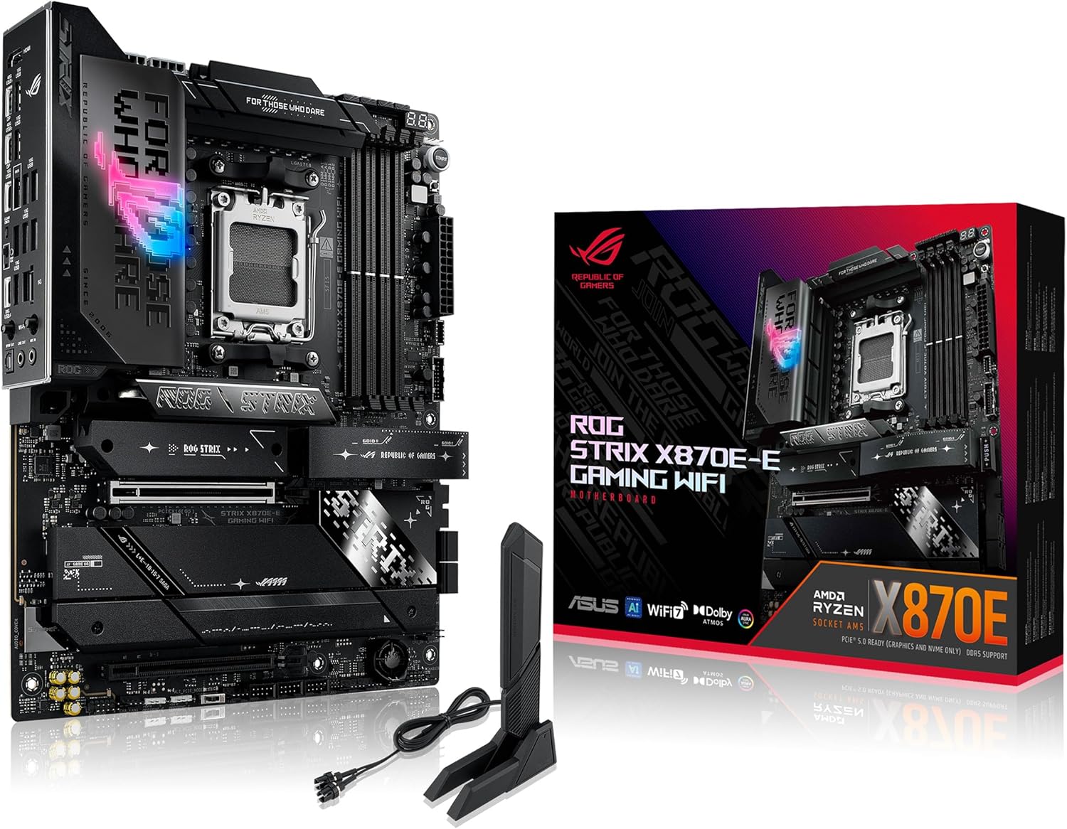 ASUS ROG Strix X870E - E Gaming WiFi AMD Motherboard, 18+2+2 Power Stages, DDR5 Slot, Five M.2 Slots, - AHW Store