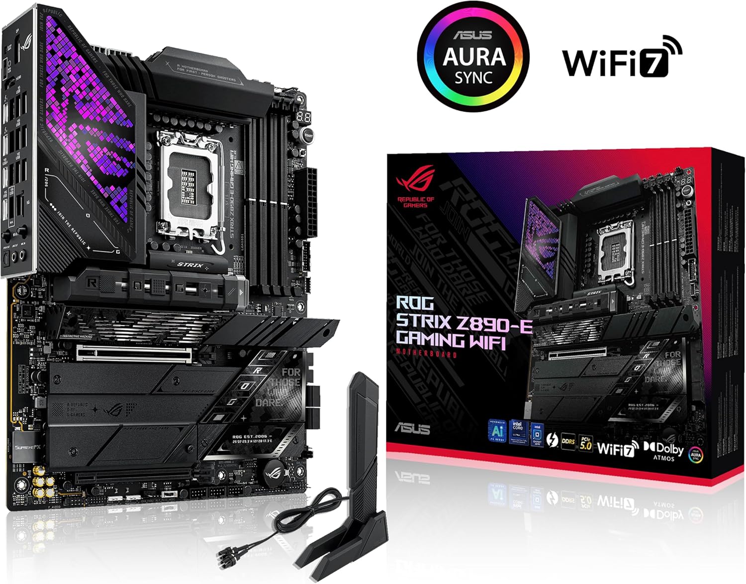 ASUS ROG Strix Z890 - E Gaming WiFi, Intel ATX Motherboard, 18+1+2+2 Alimenration Stages, DDR5 Slot, P - AHW Store