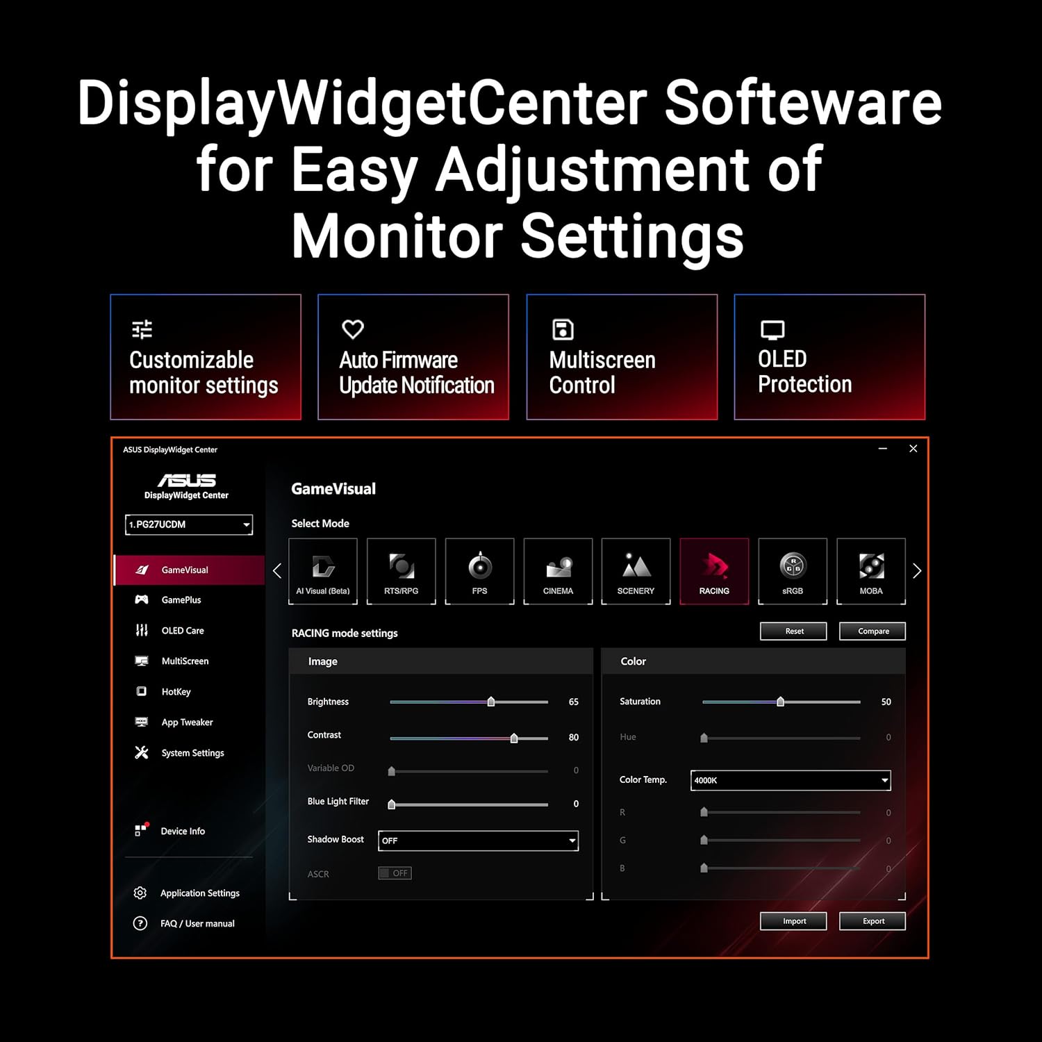 ASUS ROG Swift OLED PG27UCDM 27 4K QD-OLED - AHW Store