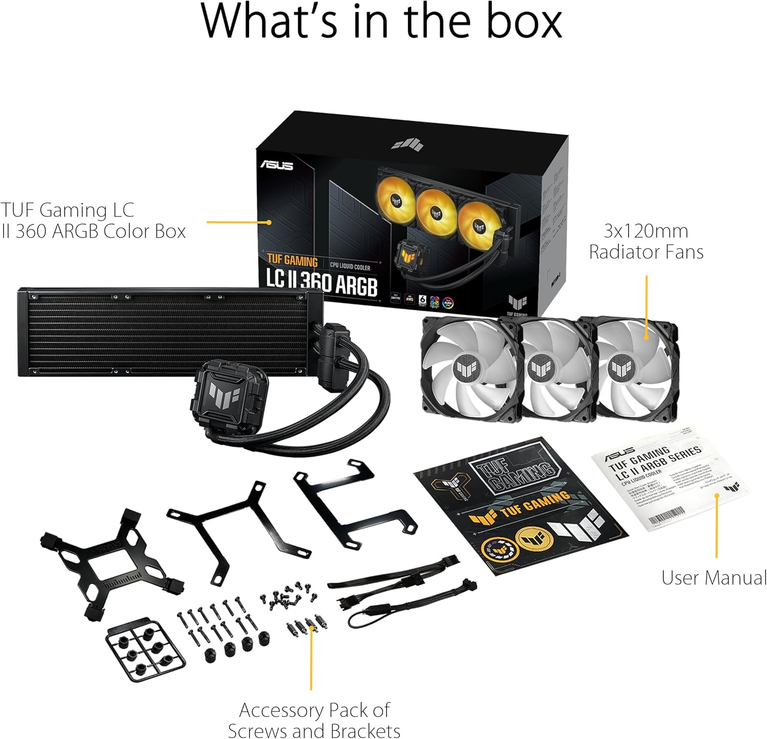 ِAsus TUF Gaming LC II 360 ARGB Liquid Coolers Black - AHW Store