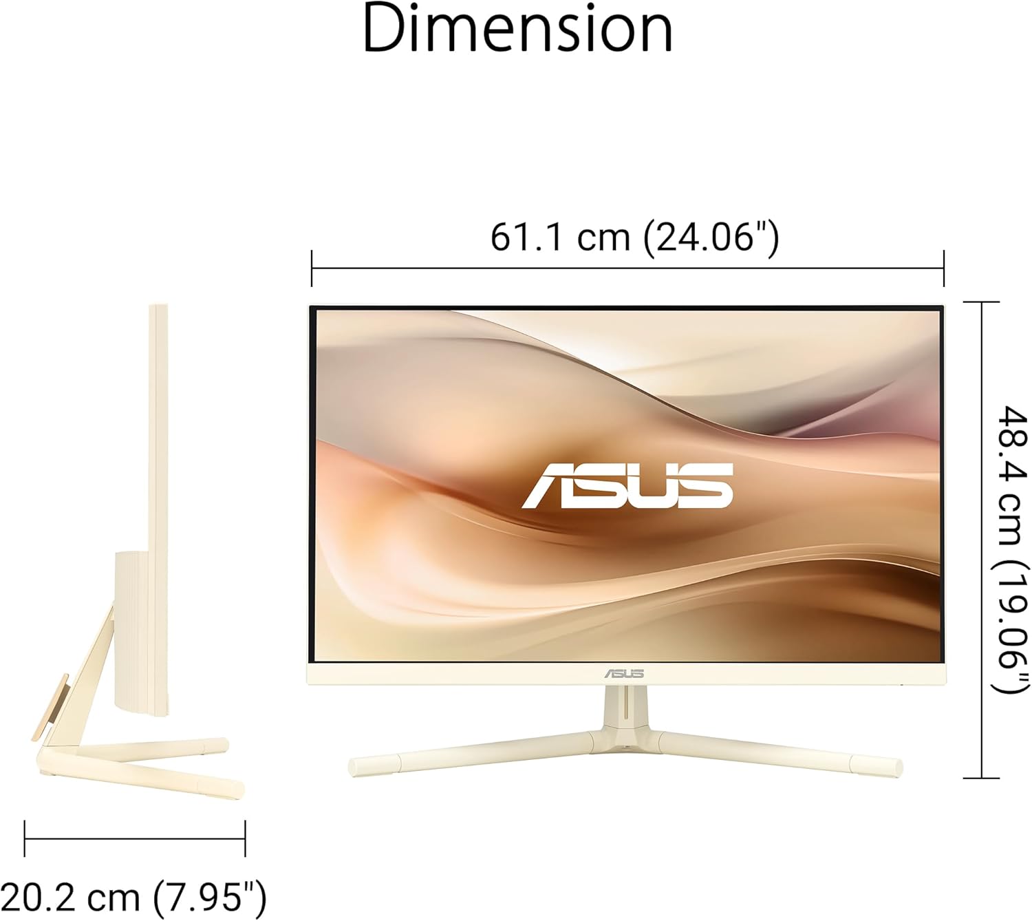 ASUS VU279CFE - M Gaming Monitor 27 Inch IPS FHD 100Hz 1ms Silver - AHW Store