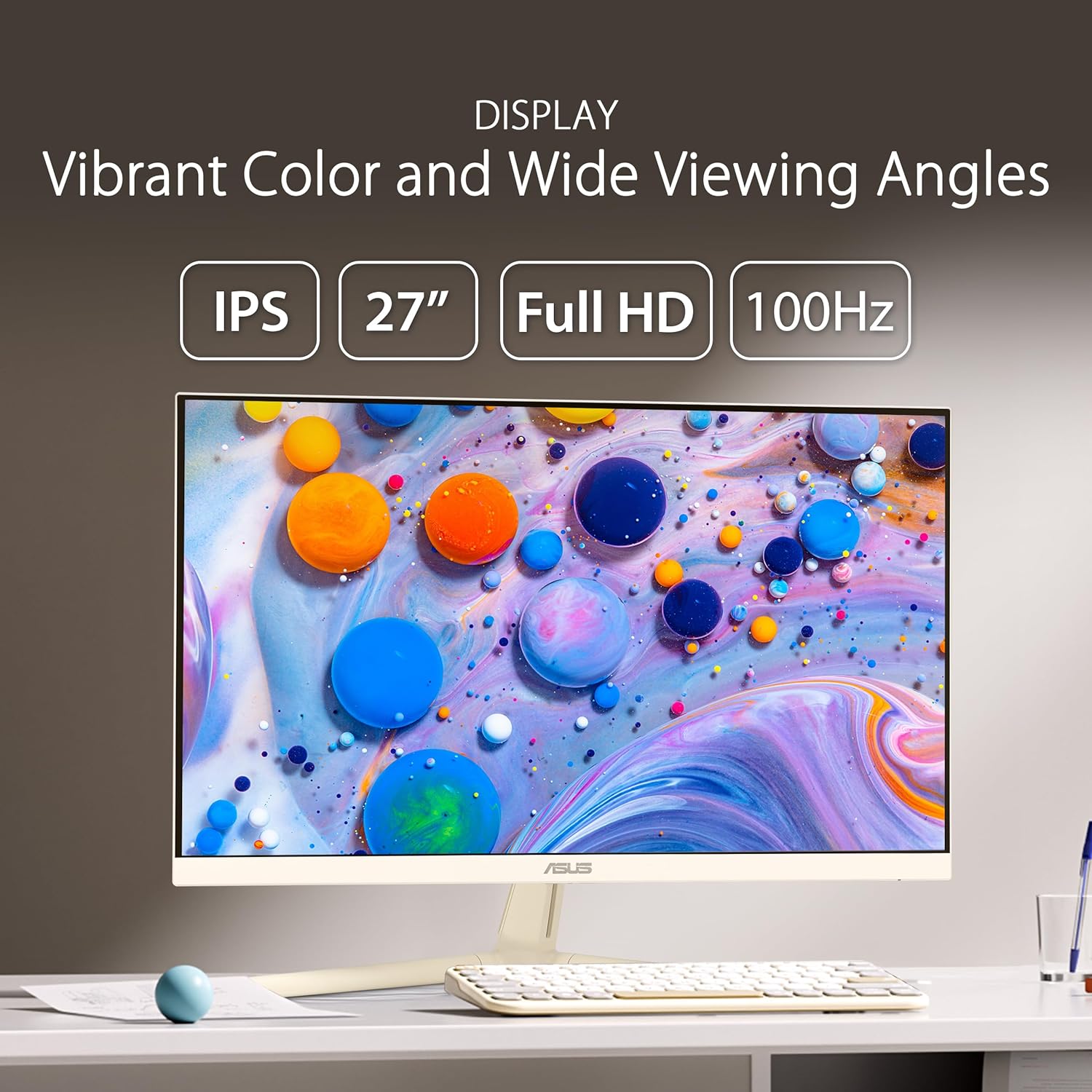 ASUS VU279CFE - M Gaming Monitor 27 Inch IPS FHD 100Hz 1ms Silver - AHW Store
