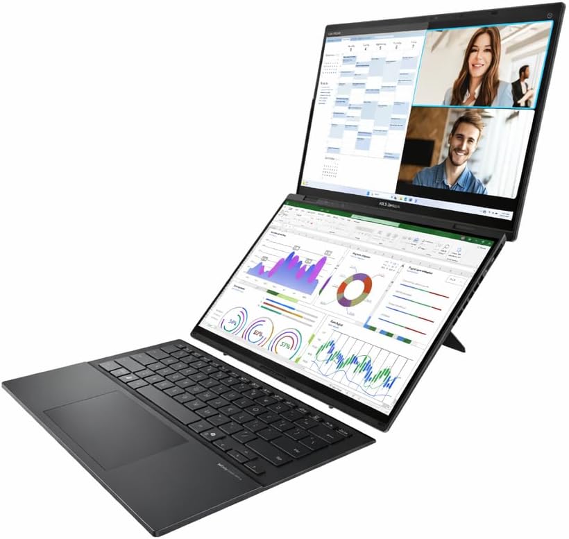 ASUS Zenbook Duo UX8406CA - PZ062W Dual 14 Inch 3K 120Hz OLED Touchscreen AI Laptop Intel Core Ultra 7 255H 32GB LPDDR5X 1TB NVMe SSD Intel Arc Graphics Windows 11 1 Year Warranty - AHW Store