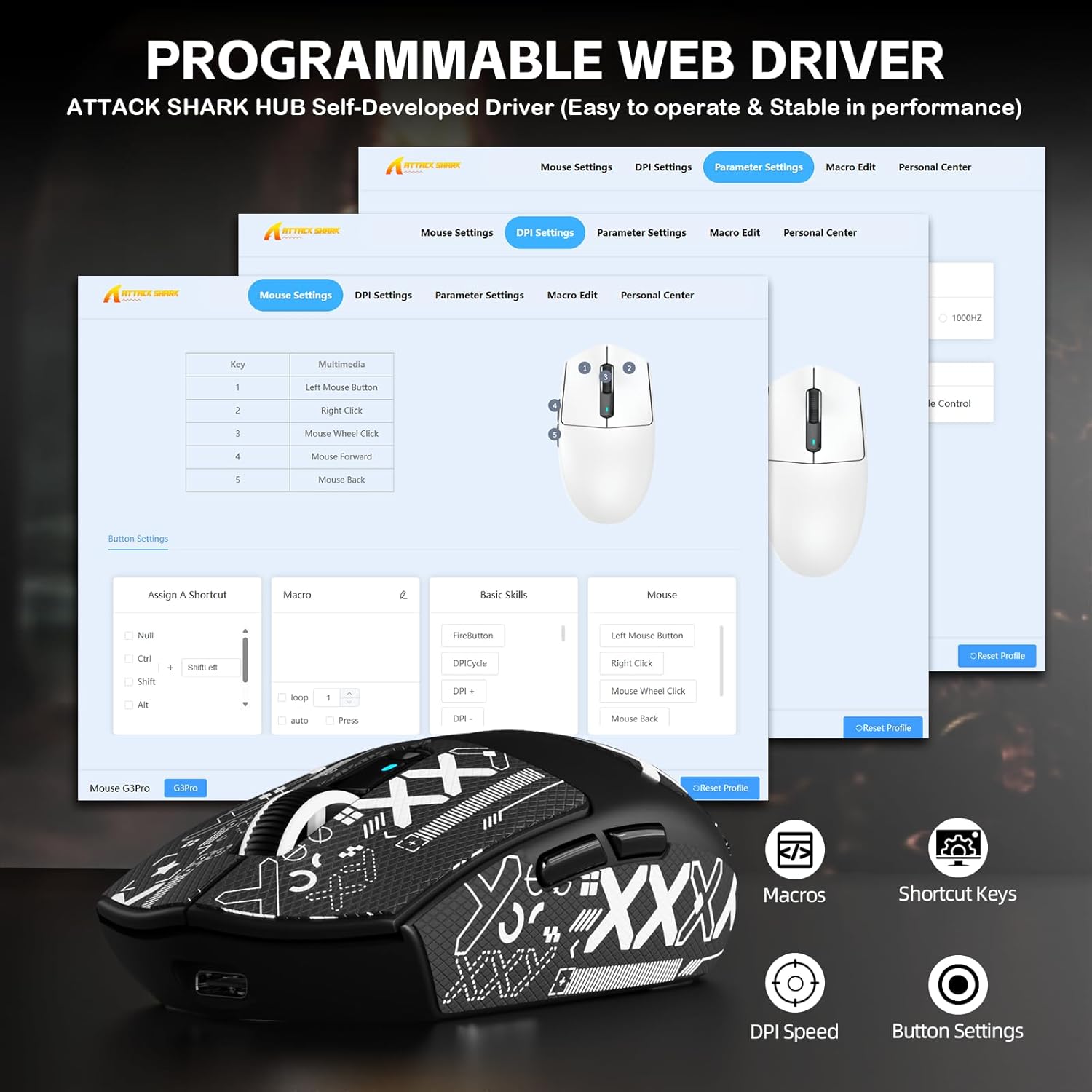 ATTACK SHARK G3PRO Wireless Gaming Mouse - AHW Store