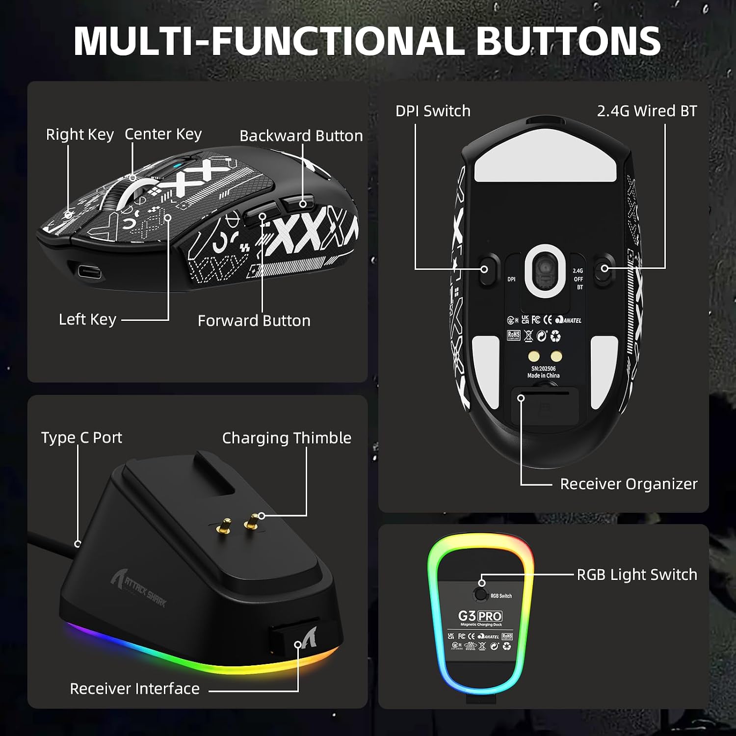 ATTACK SHARK G3PRO Wireless Gaming Mouse - AHW Store
