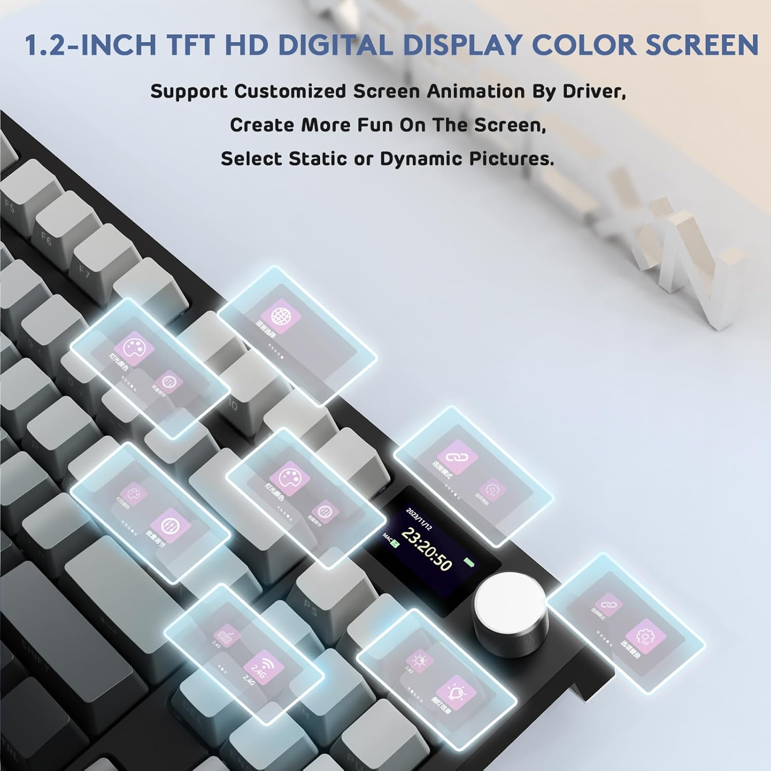 ATTACK SHARK K86 Wireless Mechanical Keyboard, 2.4G/BT5.0/USB - C Wired Gaming Keyboard, 75% TKL Layou - AHW Store