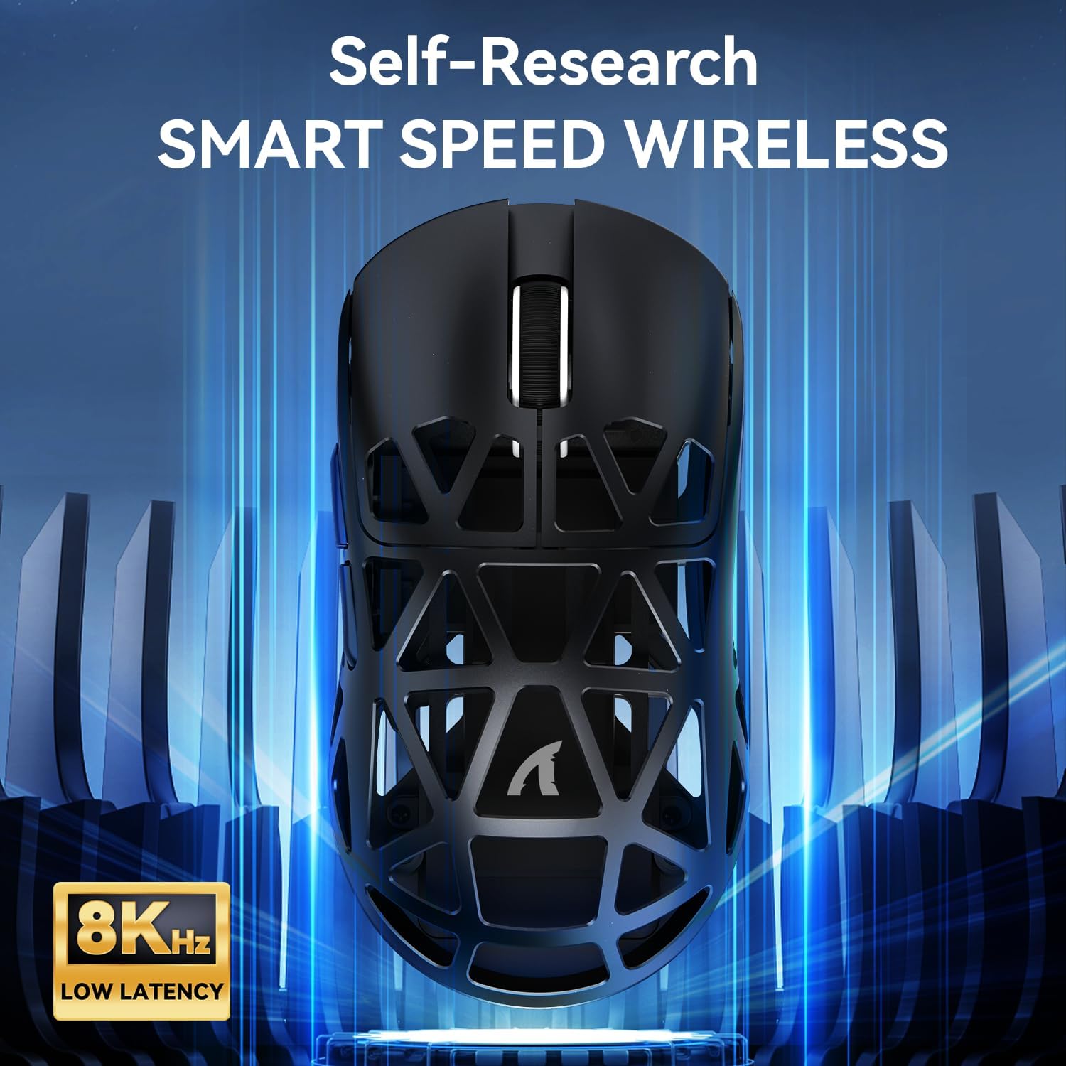 ATTACK SHARK R2 Magnesium Alloy Gaming Mouse PixArt PAW3950 42000 DPI 8K Polling Rate Tri - Mode Wireless BT 2.4G Wired 48g Superlight Mice for Office PC Mac Xbox PS - Black - AHW Store