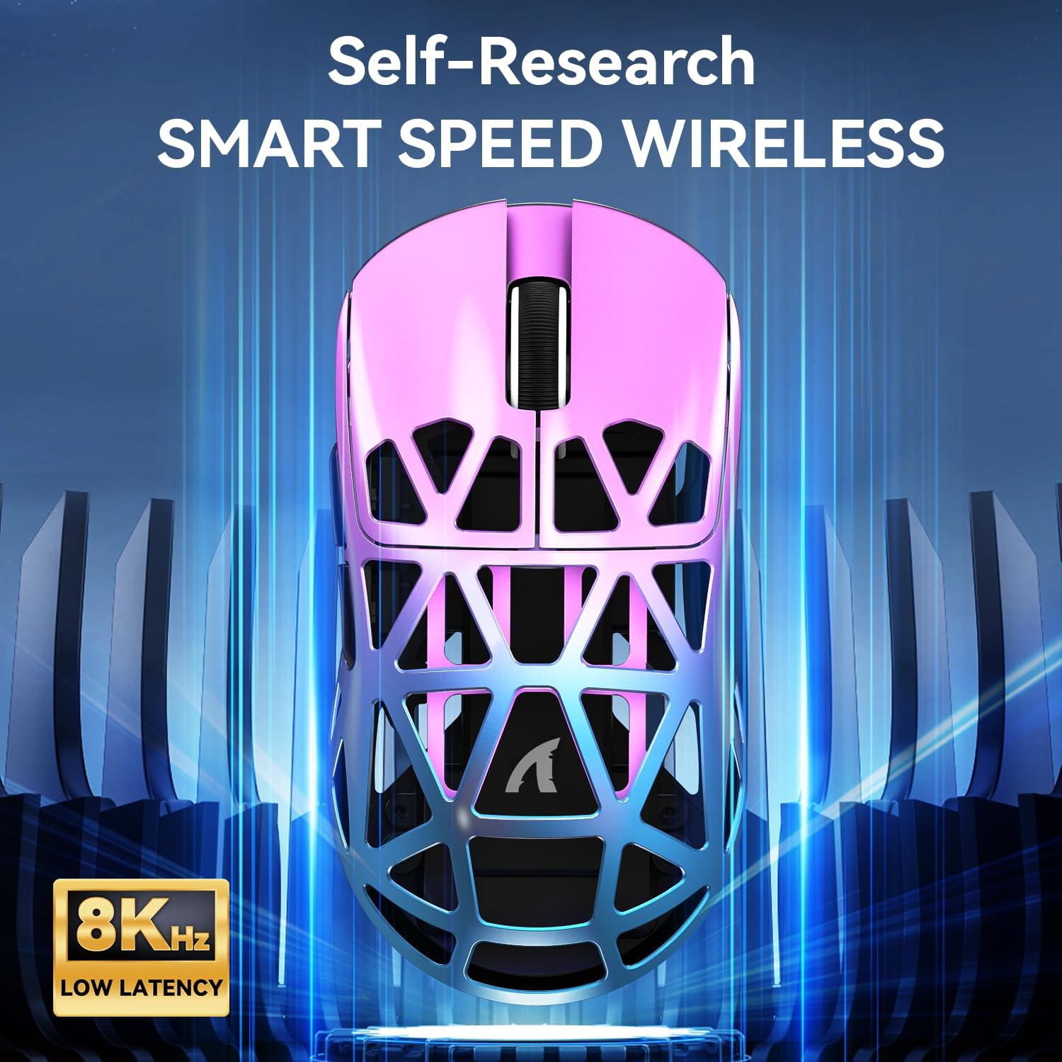 ATTACK SHARK R2 Magnesium Alloy Gaming Mouse PixArt PAW3950 42000 DPI 8K Polling Rate Tri - Mode Wireless BT 2.4G Wired 48g Superlight Mice for Windows Mac Xbox PS - Purple - AHW Store