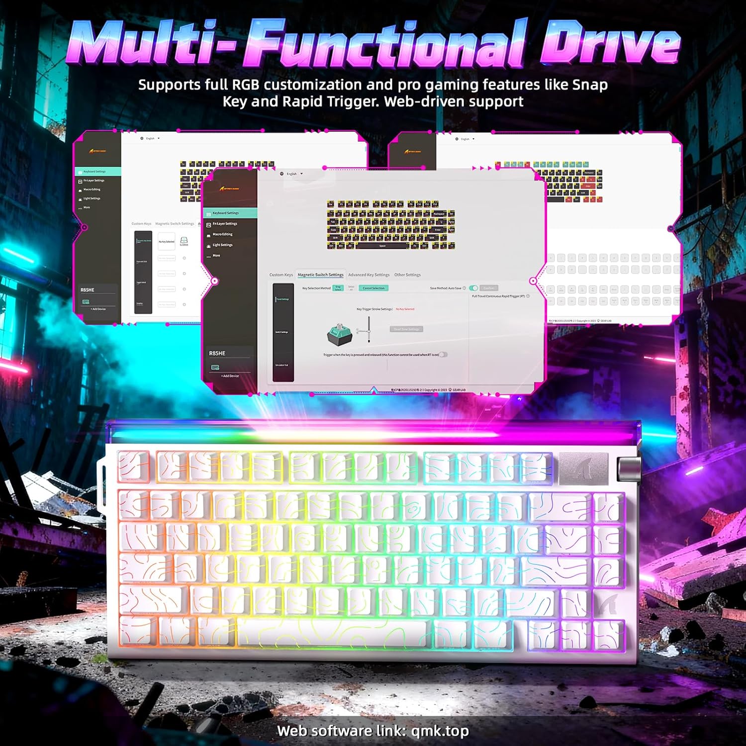ATTACK SHARK R85 HE Wired 75% RGB Keyboard - AHW Store