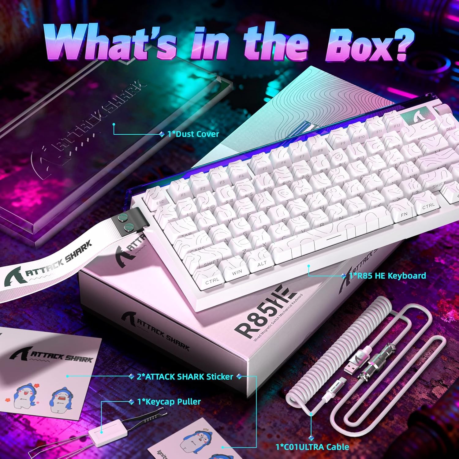 ATTACK SHARK R85 HE Wired 75% RGB Keyboard - AHW Store