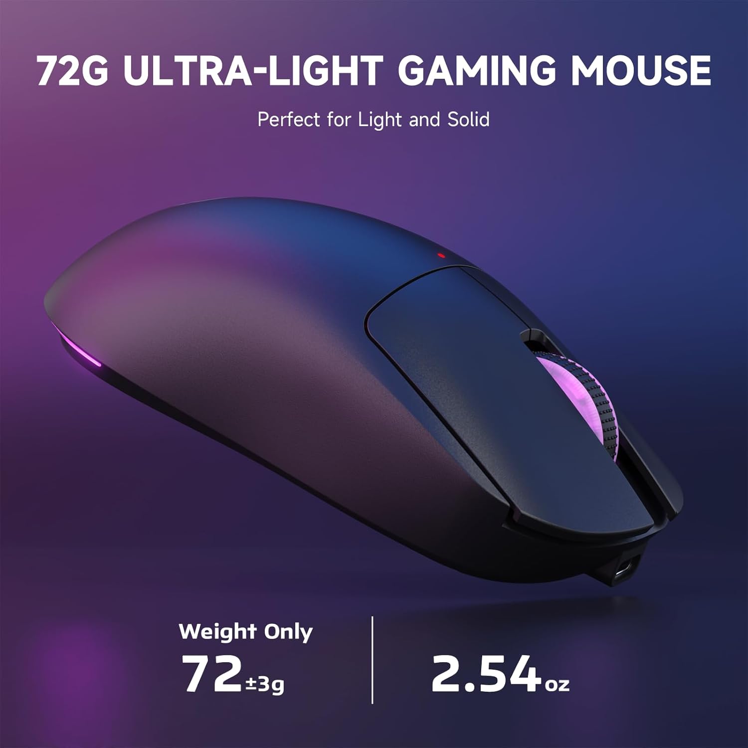 ATTACK SHARK X MAGIC - REFINER G6 Wireless Gaming Mouse 24000 DPI 1000Hz Polling Rate Tri - Mode BT 2.4G Wired 72g Lightweight RGB 750mAh Battery with Grip Tape PC Mac - Black - AHW Store